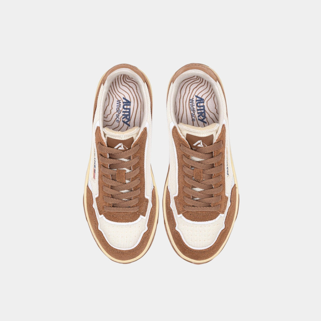 AUTRY Autry Sneakers Wildpace in mesh e suede - Tabacco/Bianco - Hubert Humangoods