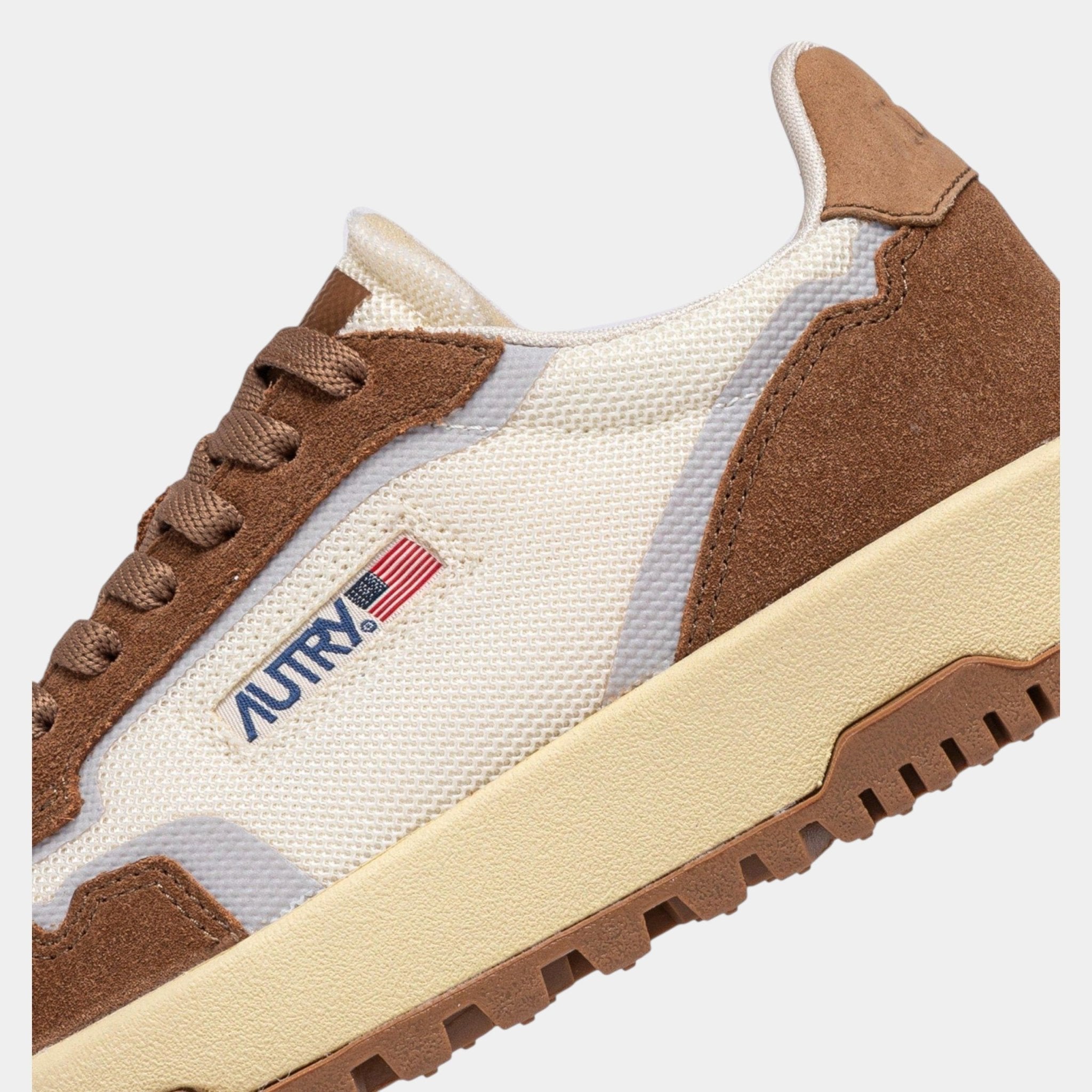 AUTRY Autry Sneakers Wildpace in mesh e suede - Tabacco/Bianco - Hubert Humangoods