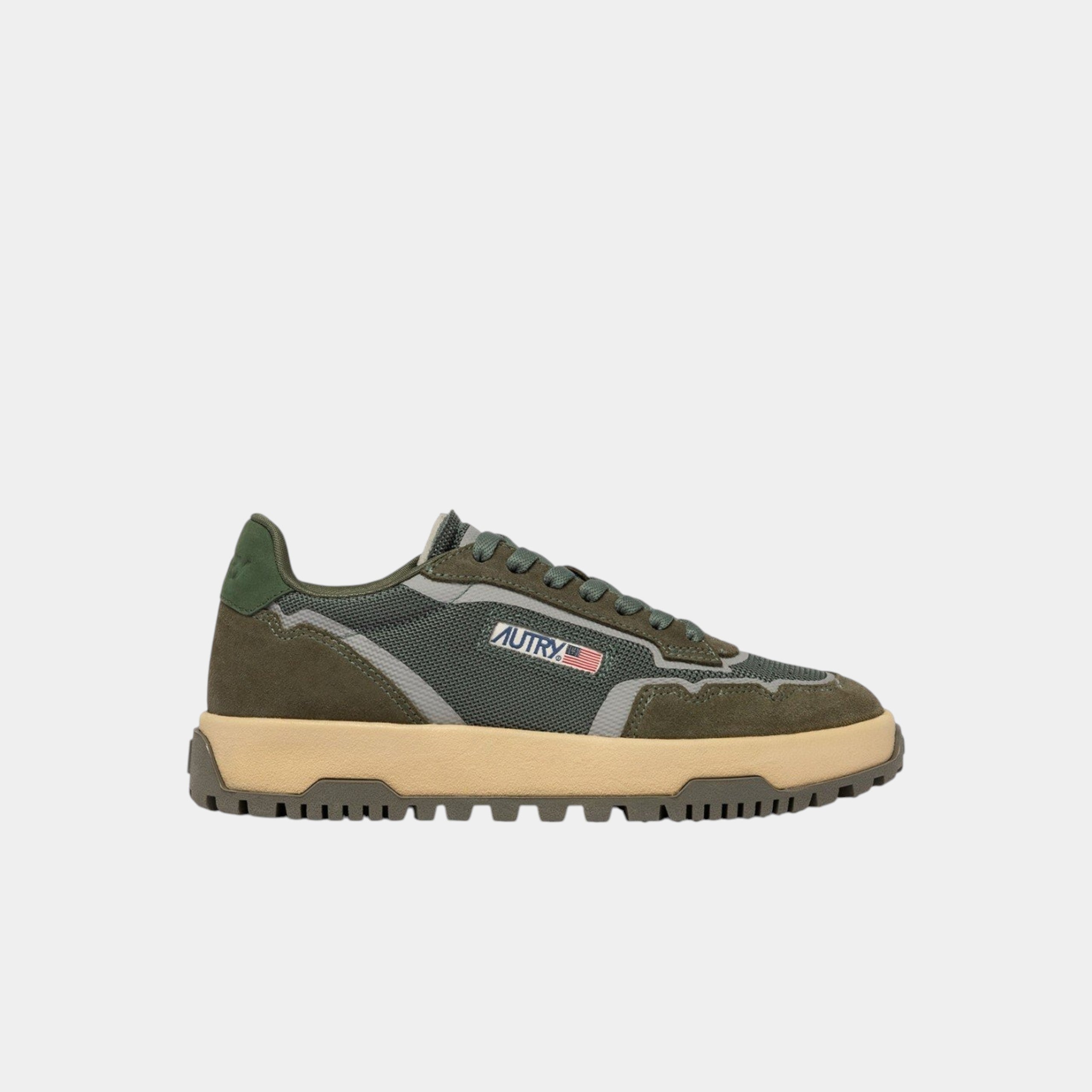 AUTRY - Autry Sneakers Wildpace in mesh e suede - Verde/1 - Hubert Humangoods