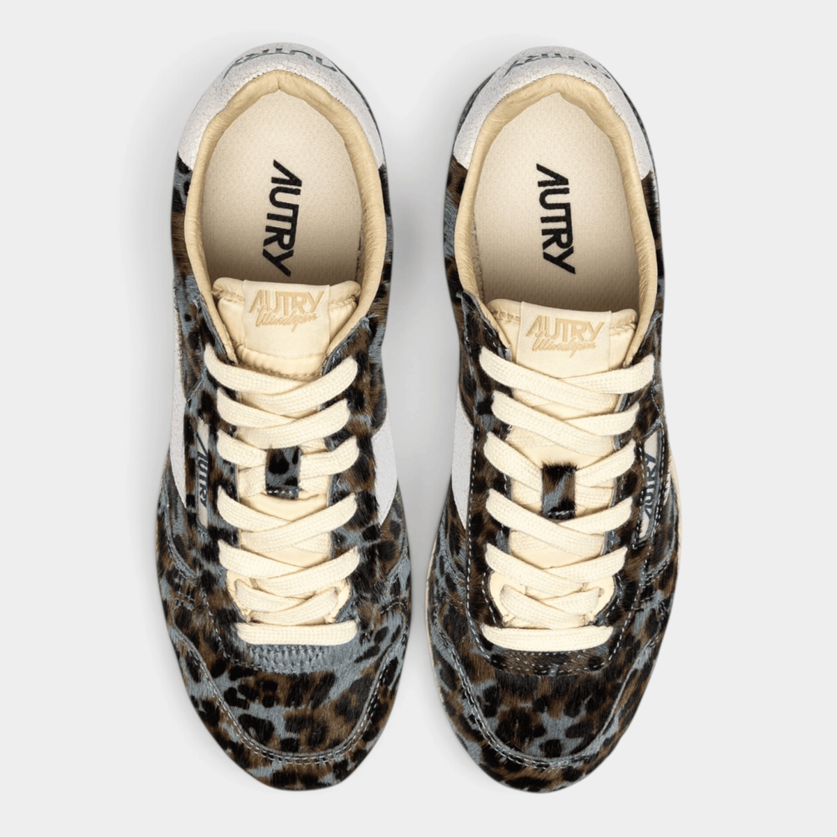 AUTRY - Autry Sneakers Windspin in cavallino Leopardato - Marrone e Azzurro/6 - Hubert Humangoods