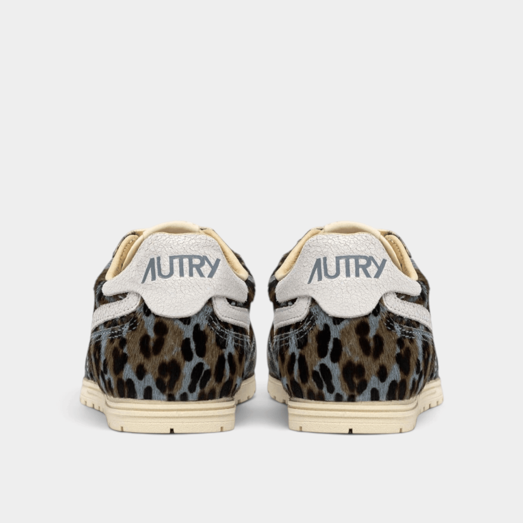 AUTRY - Autry Sneakers Windspin in cavallino Leopardato - Marrone e Azzurro/4 - Hubert Humangoods
