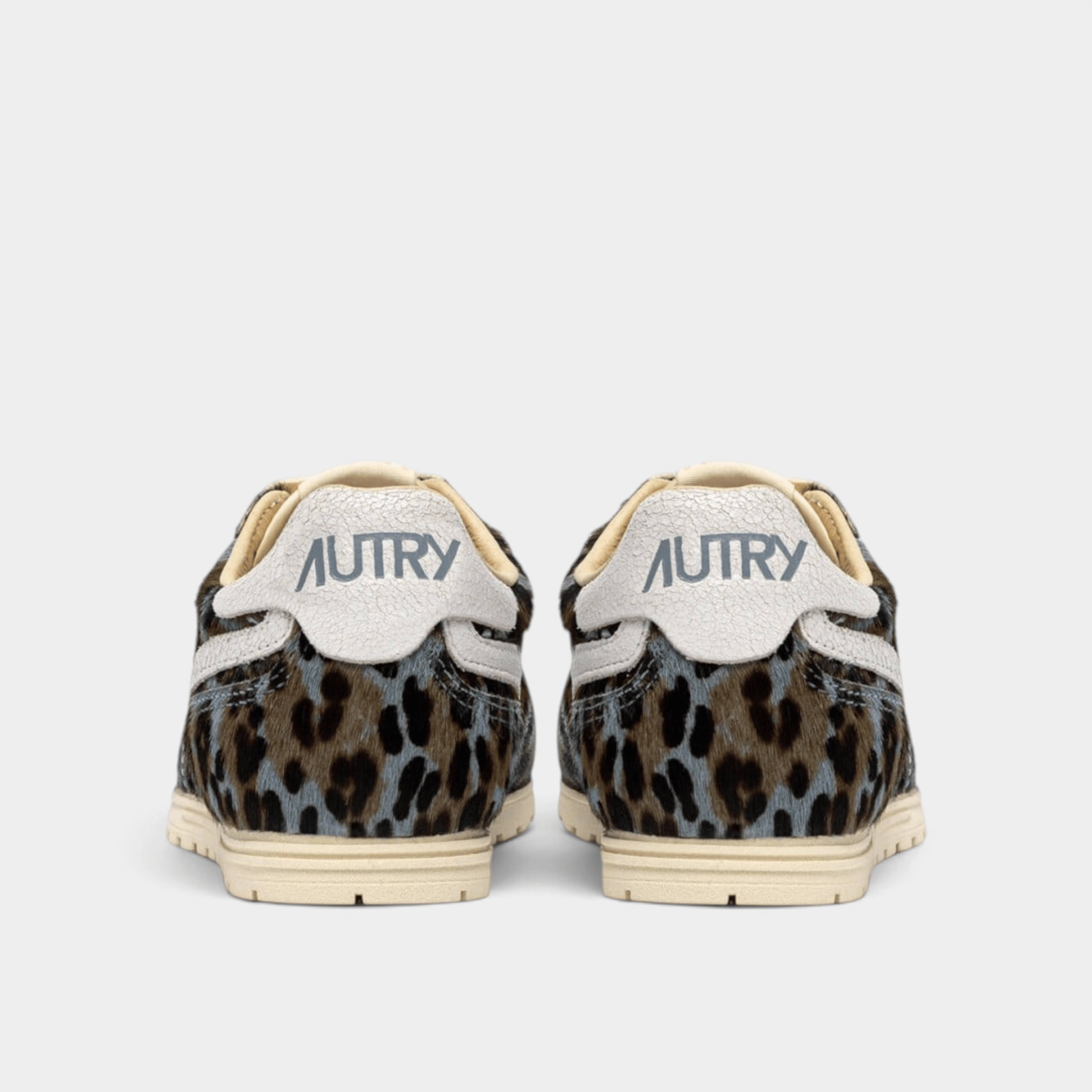 AUTRY - Autry Sneakers Windspin in cavallino Leopardato - Marrone e Azzurro/4 - Hubert Humangoods