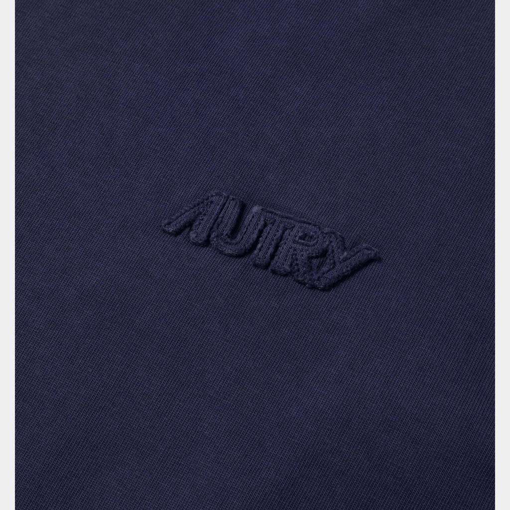 AUTRY Autry T-Shirt con logo patch - Blu - Hubert Humangoods