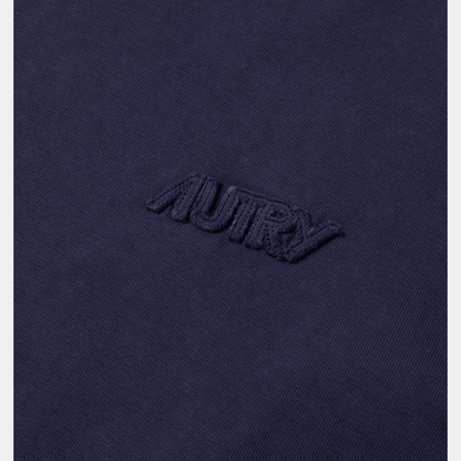 AUTRY Autry T-Shirt con logo patch - Blu - Hubert Humangoods