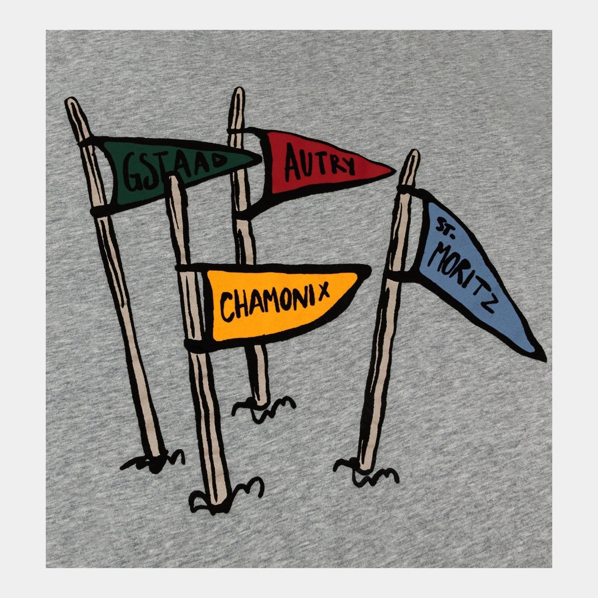 AUTRY Autry T-Shirt in cotone con stampa - Grigio - Hubert Humangoods