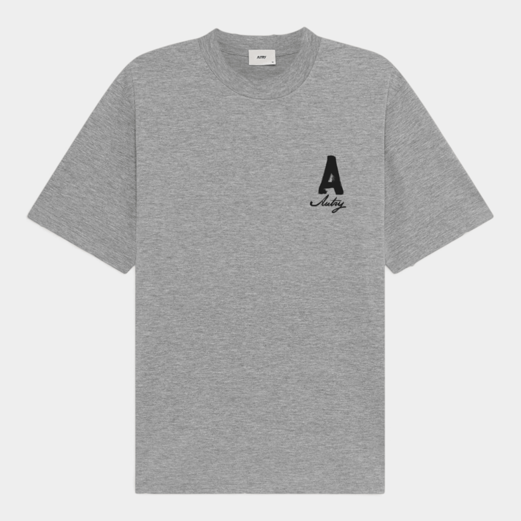 AUTRY - Autry Tee Shirt Heritage effetto used con stampa A - Grigio/6 - Hubert Humangoods