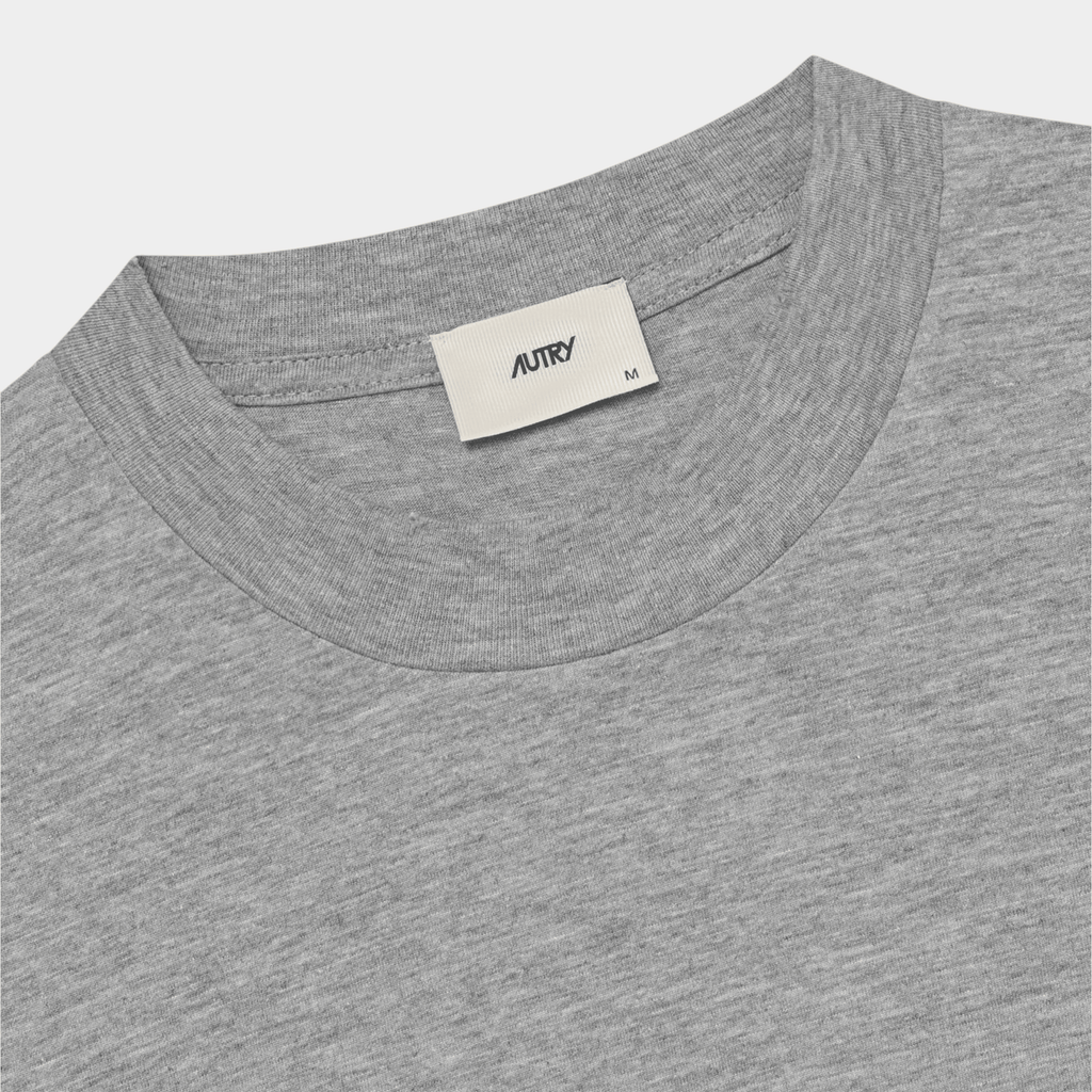 AUTRY - Autry Tee Shirt Heritage effetto used con stampa A - Grigio/7 - Hubert Humangoods