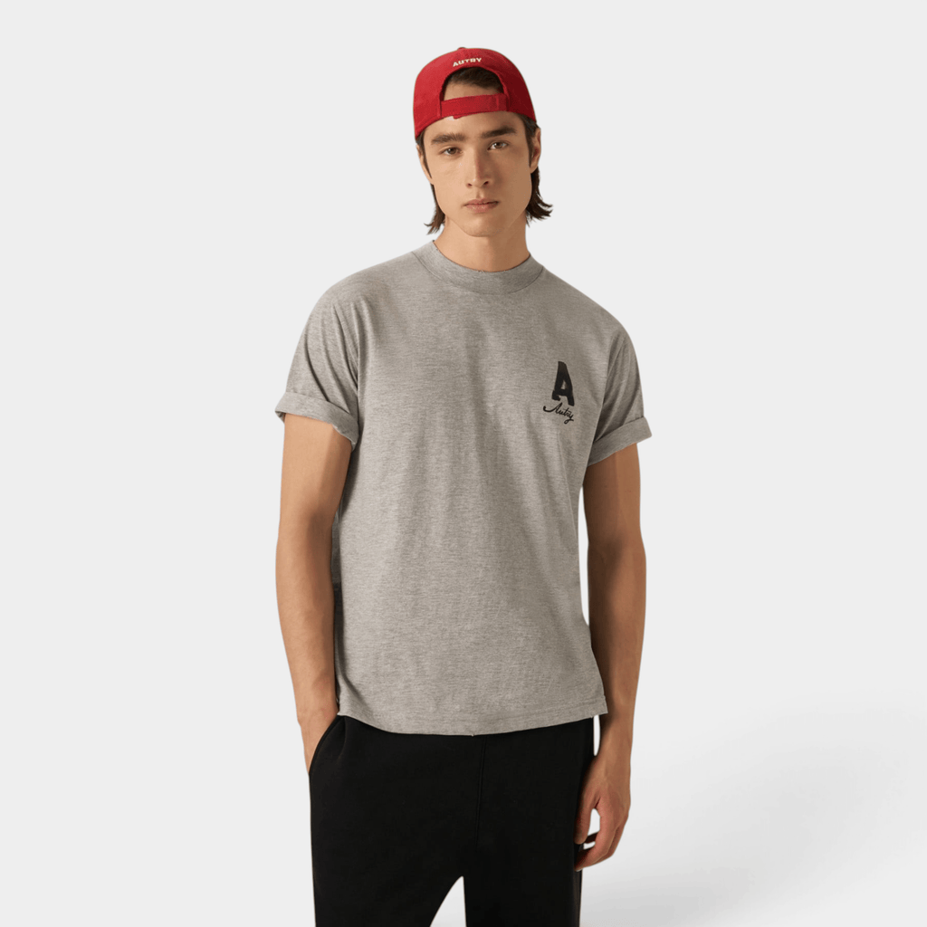 AUTRY - Autry Tee Shirt Heritage effetto used con stampa A - Grigio/2 - Hubert Humangoods
