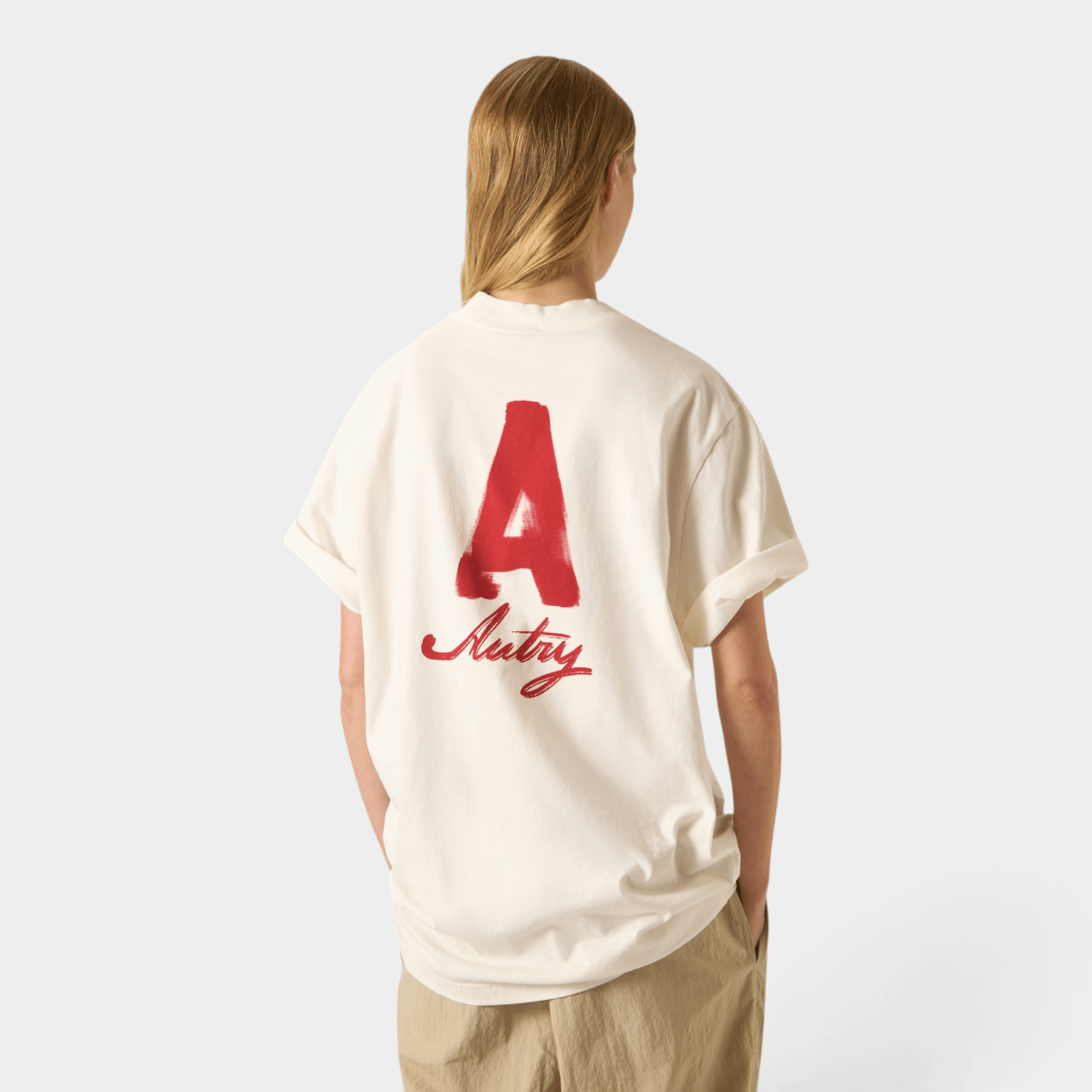 AUTRY - Autry Tee Shirt Heritage effetto used con stampa A - Panna/5 - Hubert Humangoods