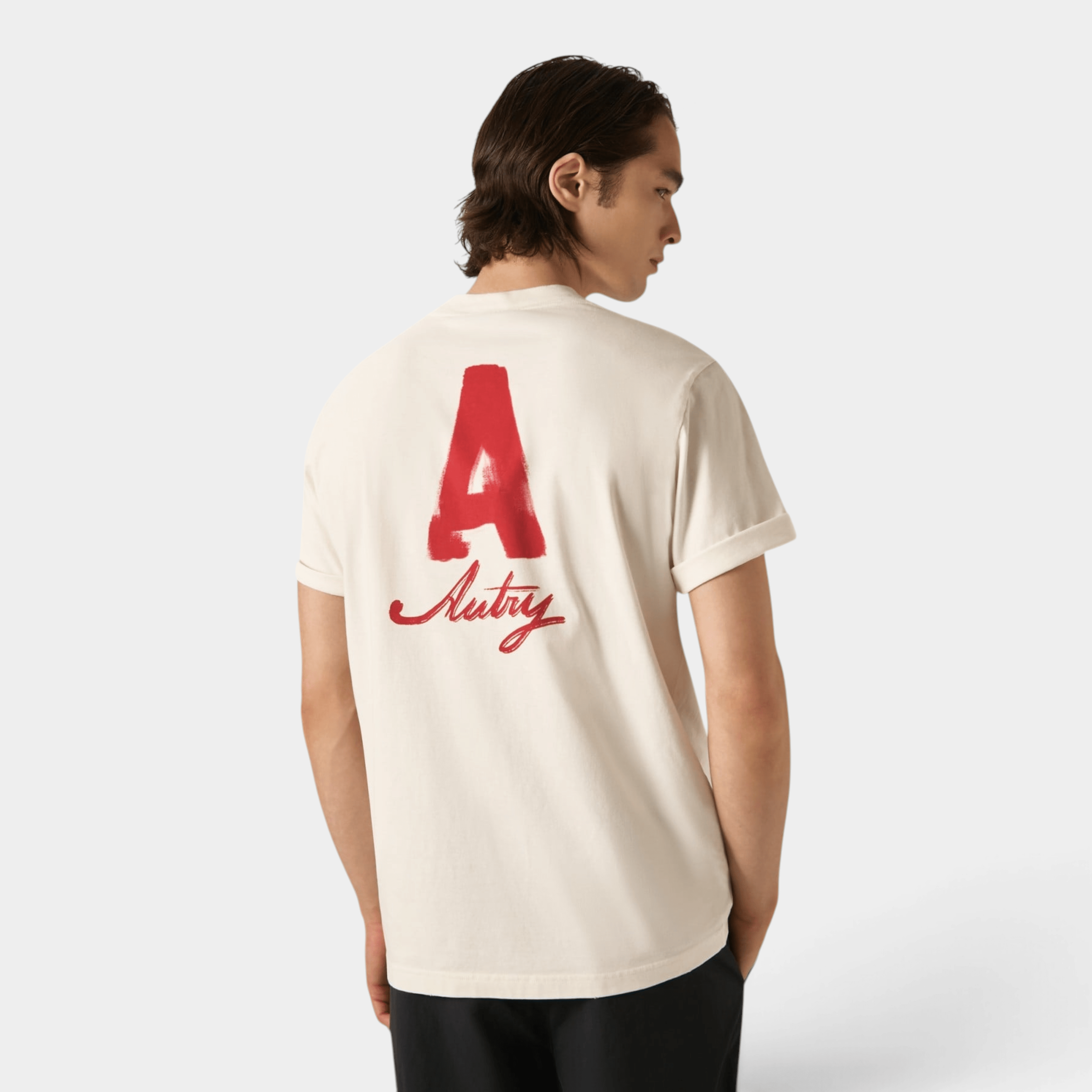 AUTRY - Autry Tee Shirt Heritage effetto used con stampa A - Panna/2 - Hubert Humangoods