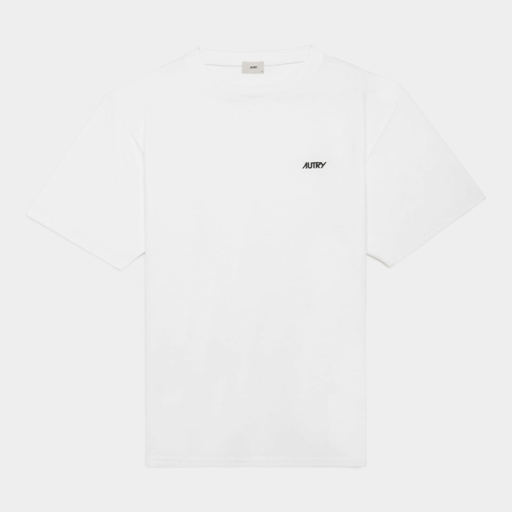AUTRY - Autry Tee Shirt in cotone con logo ricamato - Bianco/1 - Hubert Humangoods