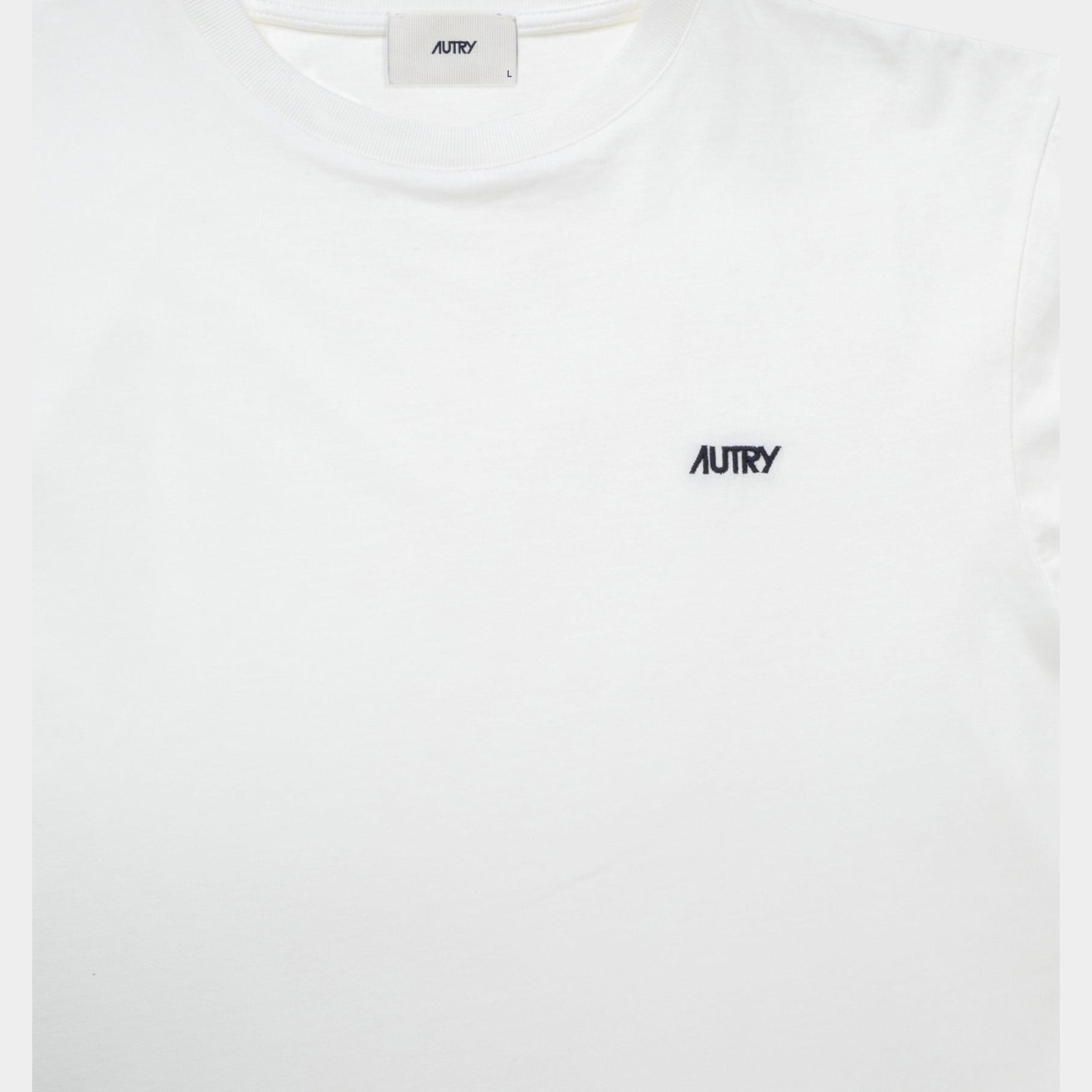 AUTRY - Autry Tee Shirt in cotone con logo ricamato - Bianco/4 - Hubert Humangoods