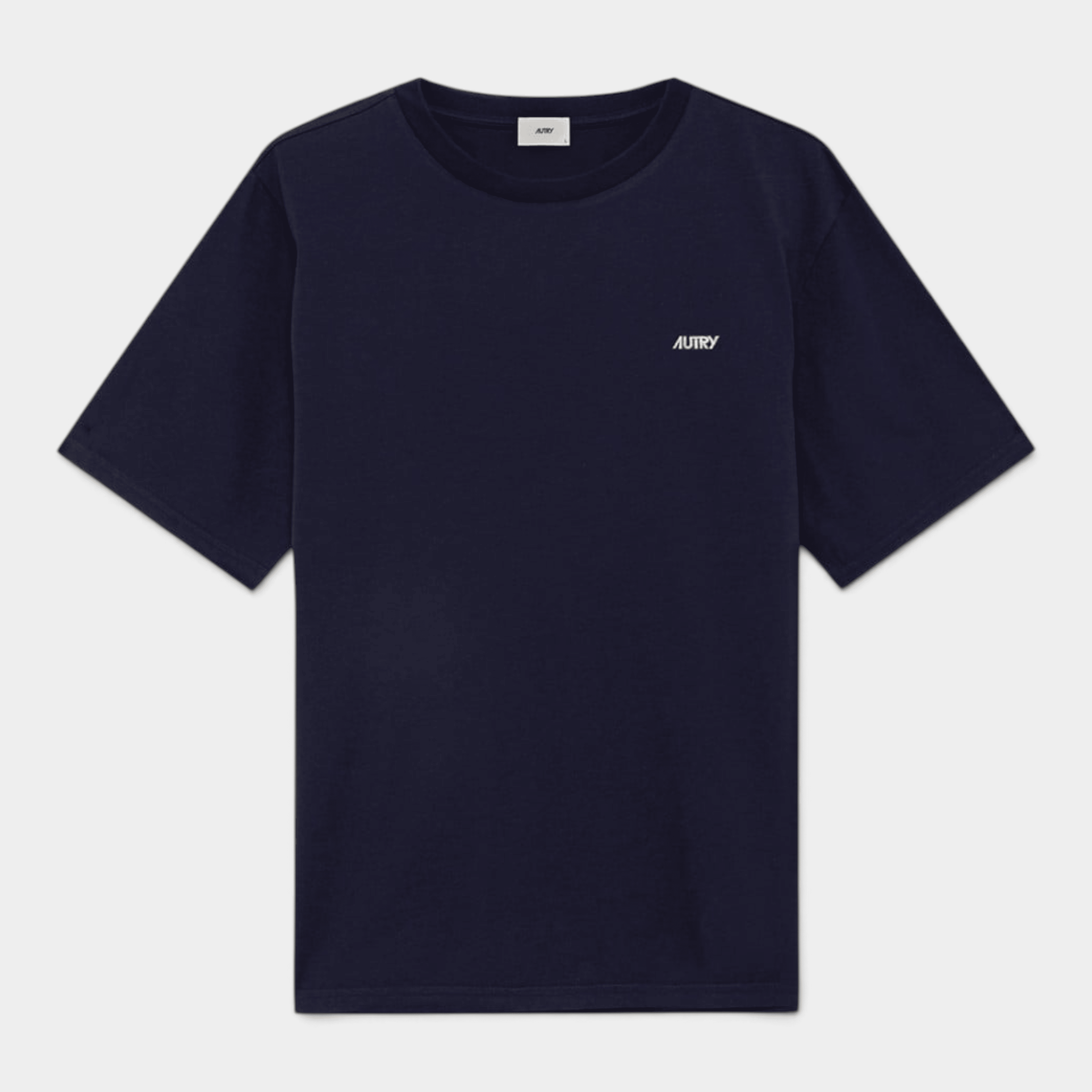AUTRY - Autry Tee Shirt in cotone con logo ricamato - Blu/1 - Hubert Humangoods