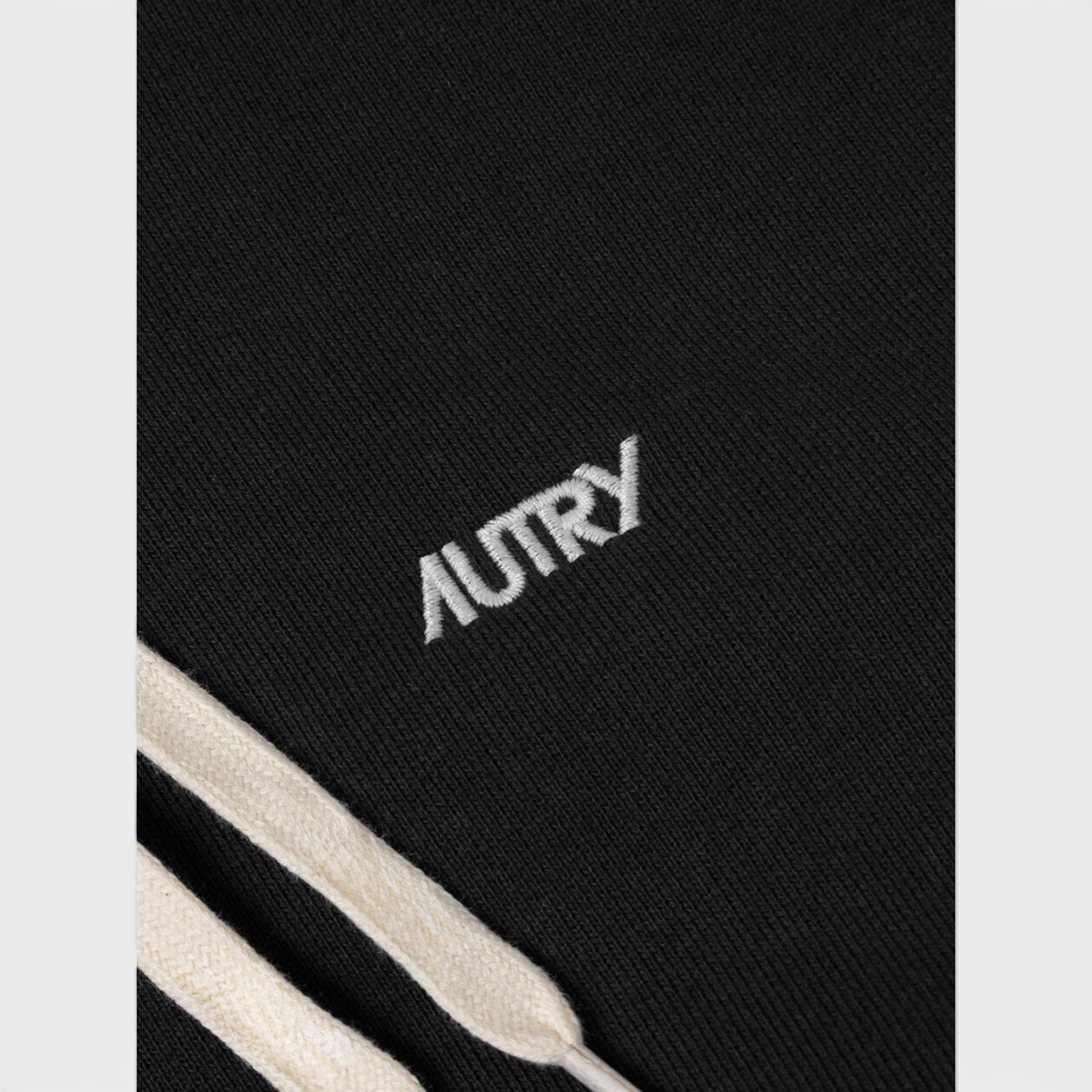 Autry Felpa in cotone con Cappuccio e logo ricamato  - Nero