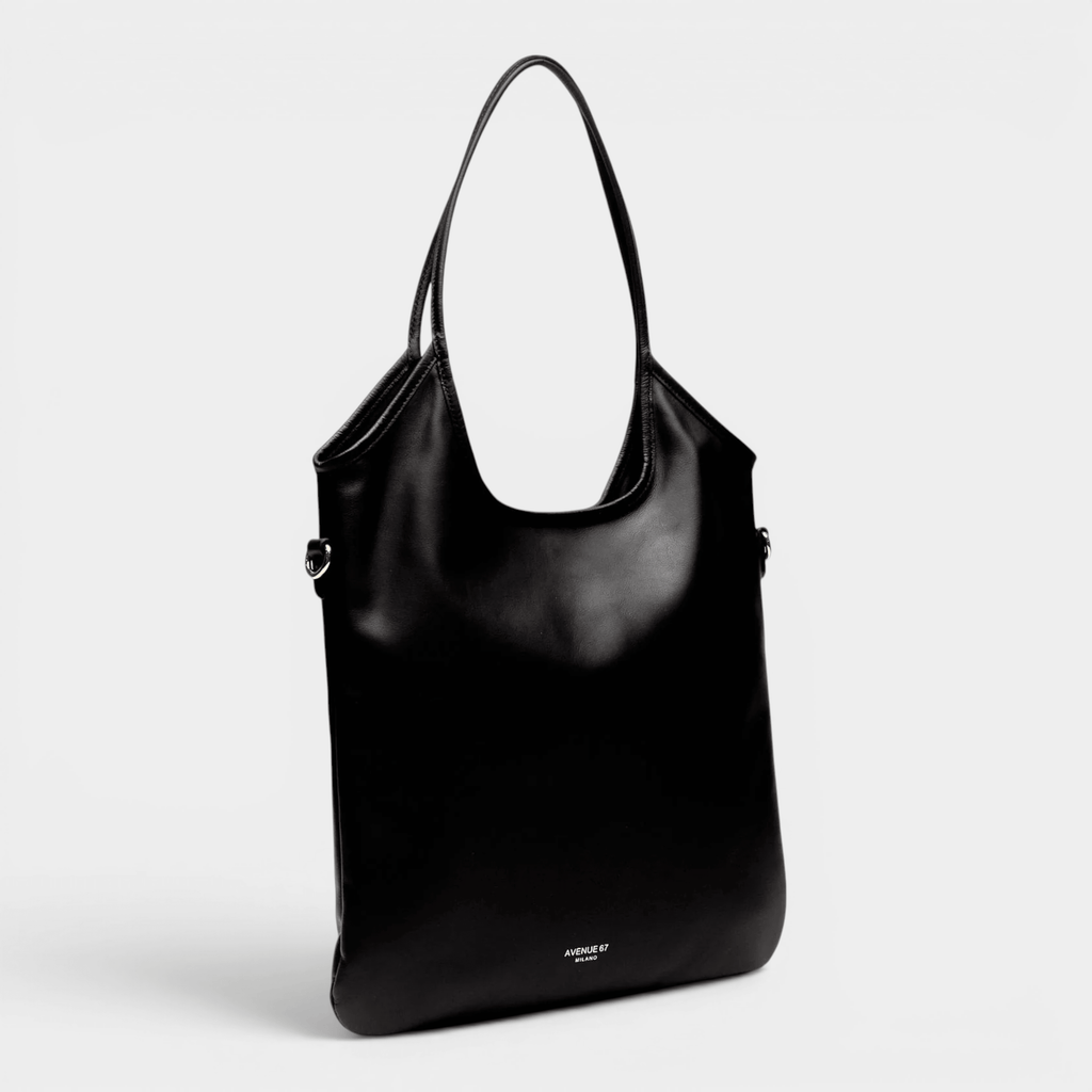 AVENUE 67 - Avenue 67 Borsa Shanty in pelle - Nero/2 - Hubert Humangoods