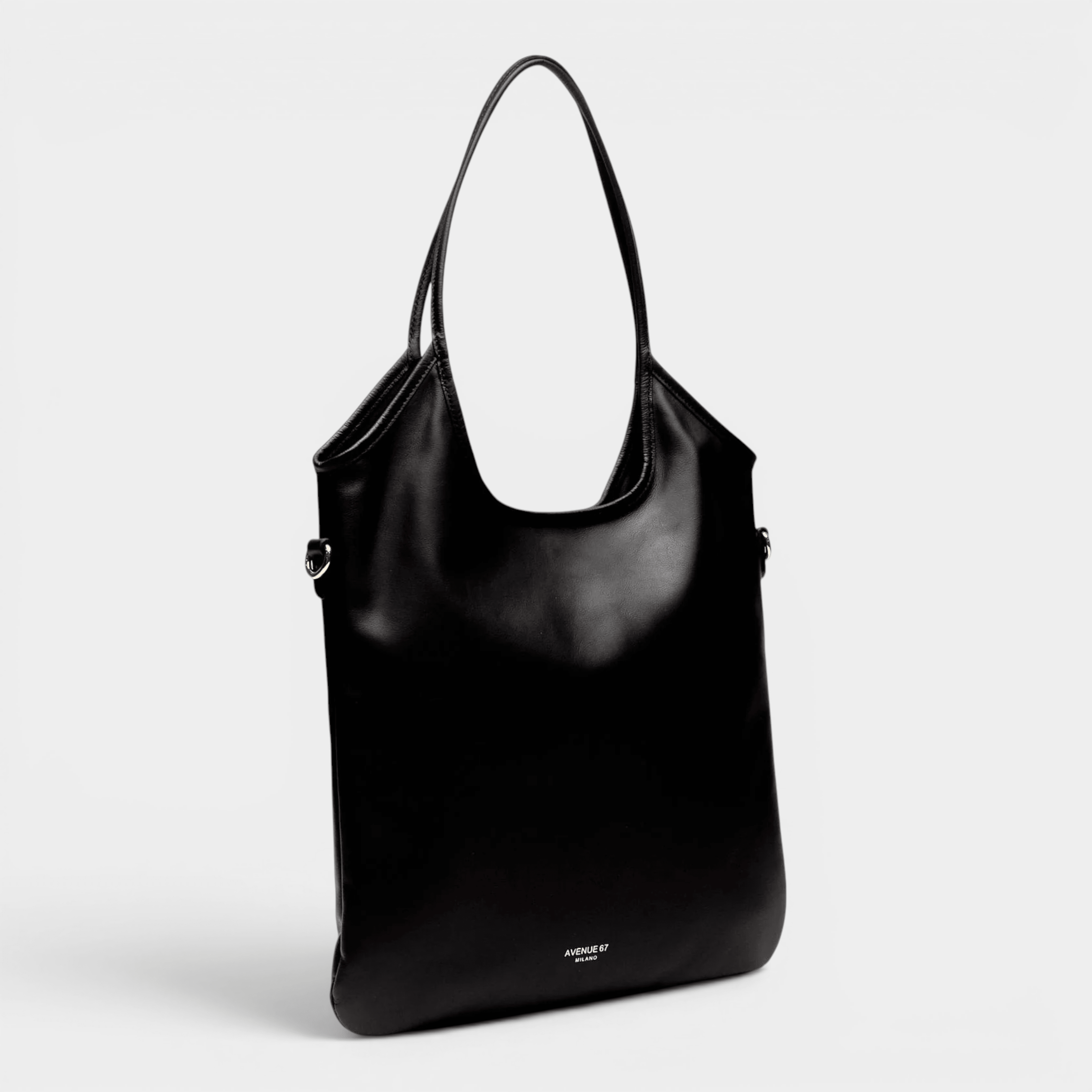 AVENUE 67 - Avenue 67 Borsa Shanty in pelle - Nero/2 - Hubert Humangoods