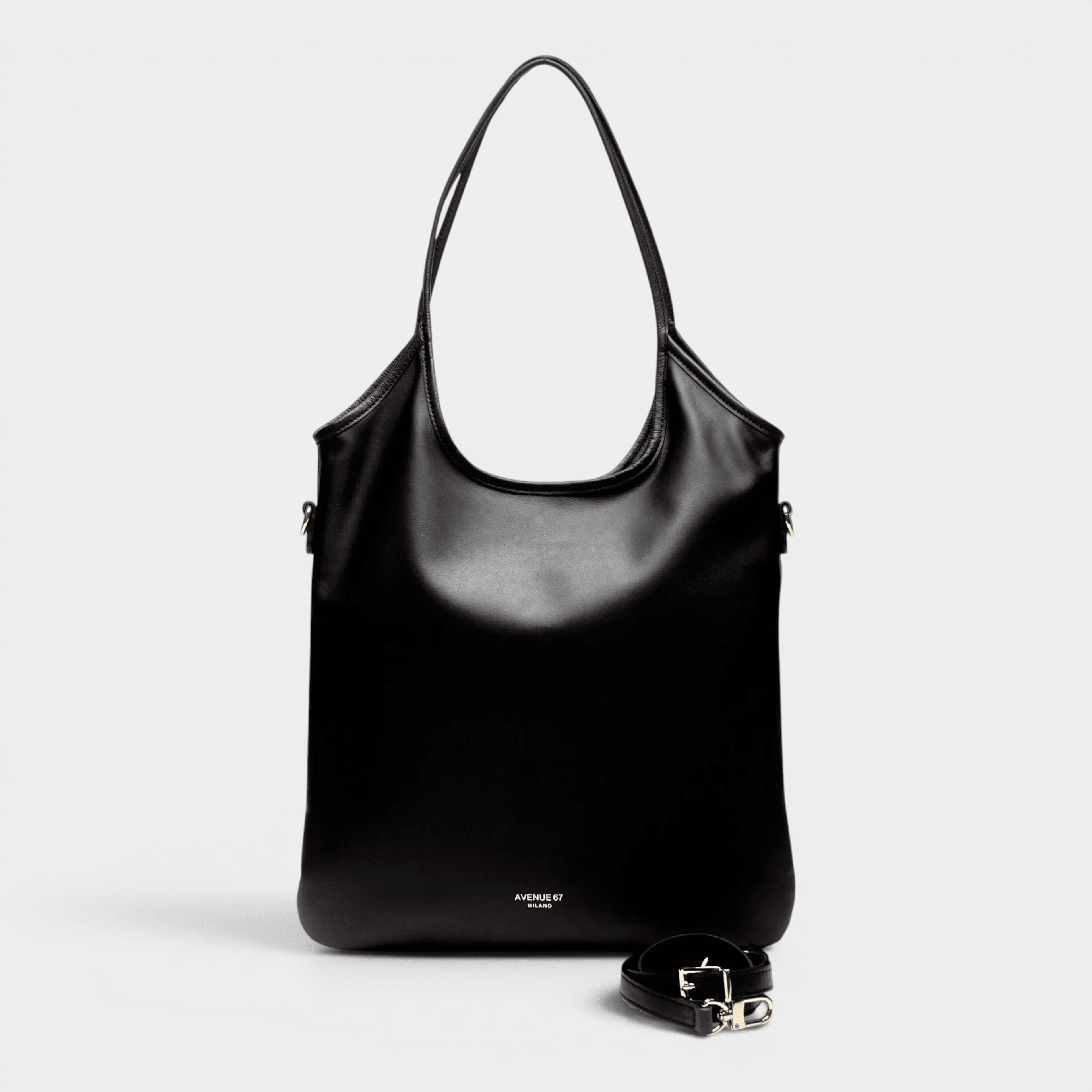 AVENUE 67 - Avenue 67 Borsa Shanty in pelle - Nero/3 - Hubert Humangoods