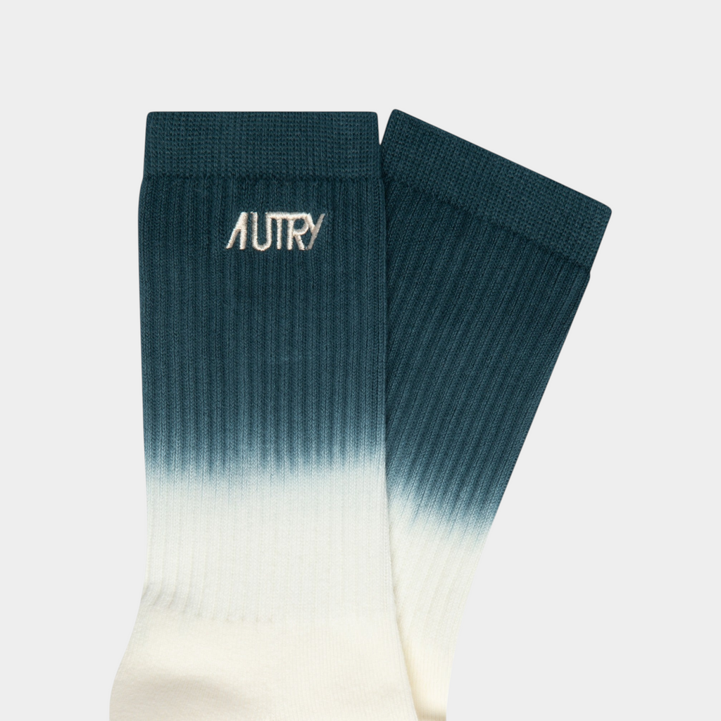 Autry Calzini a coste Tie Dye - Panna e Verde