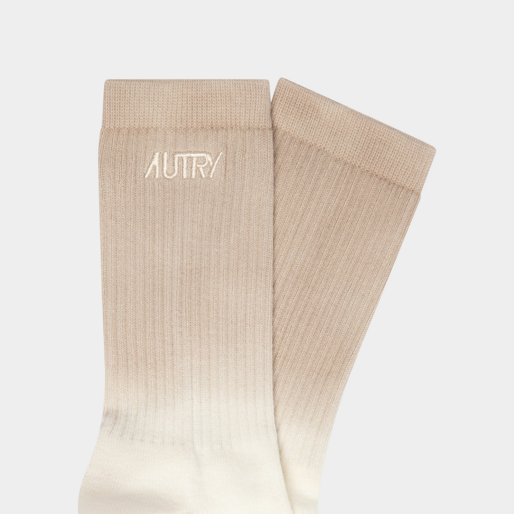 Autry Calzini a coste Tie Dye - Panna e Beige