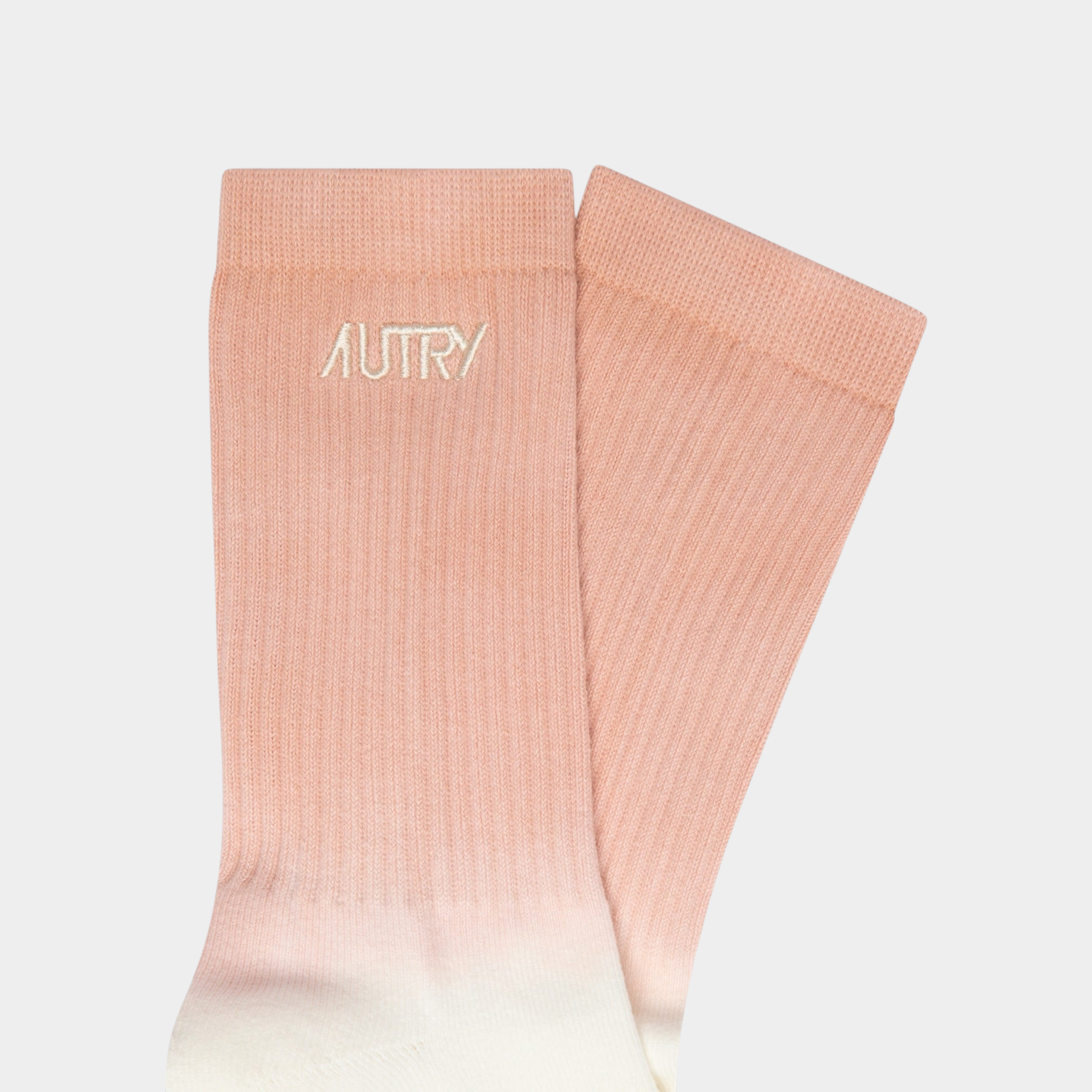 Autry Calzini a coste Tie Dye - Panna e Rosa
