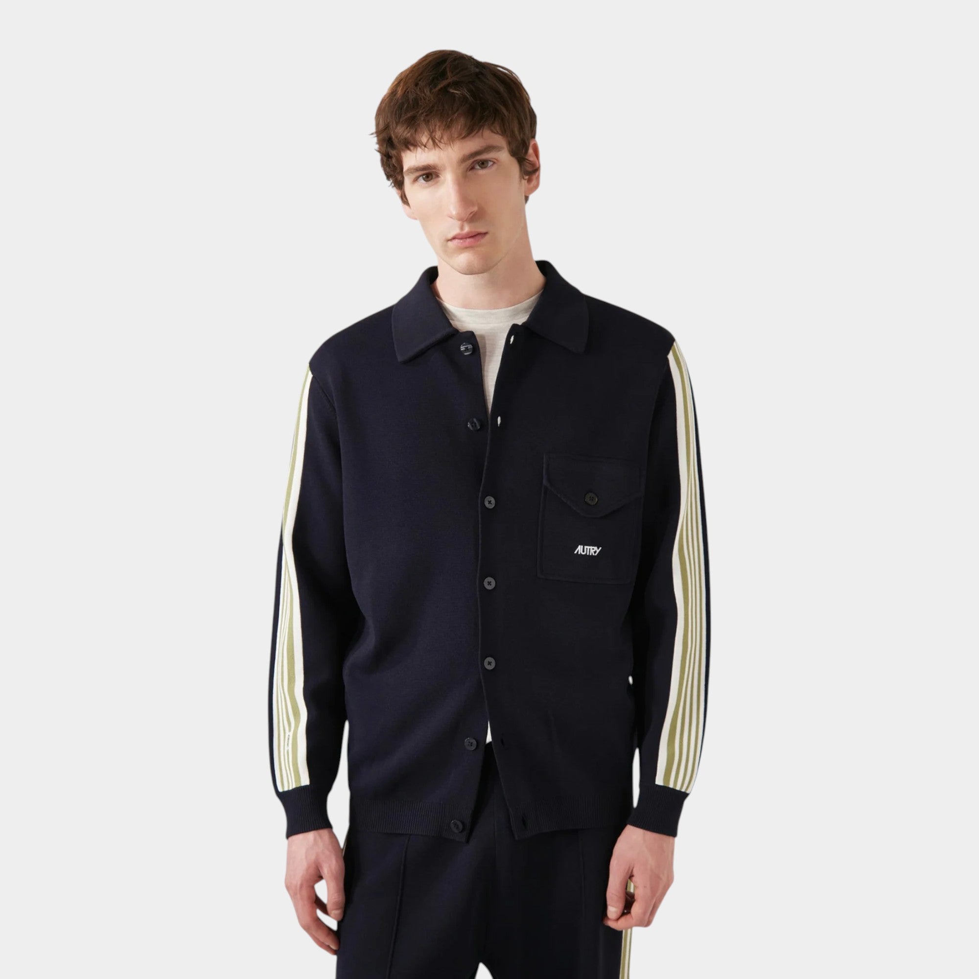 Autry Giacca camicia in maglia di viscosa - Blu