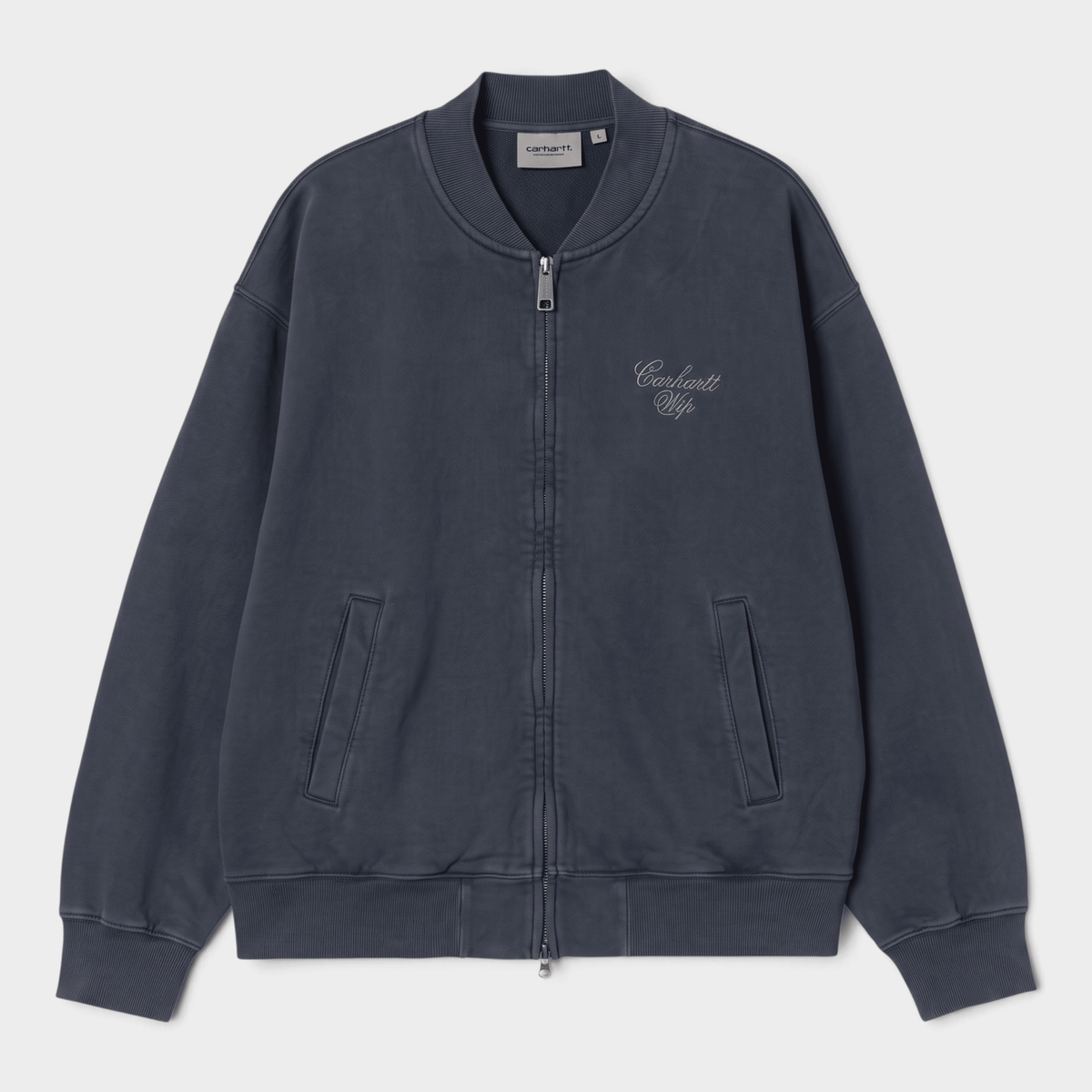 CARHARTT WIP - Carhartt Wip Bomber in felpa Longhand - Carbone/1 - Hubert Humangoods