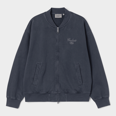 Carhartt Wip Bomber in felpa Longhand - Carbone