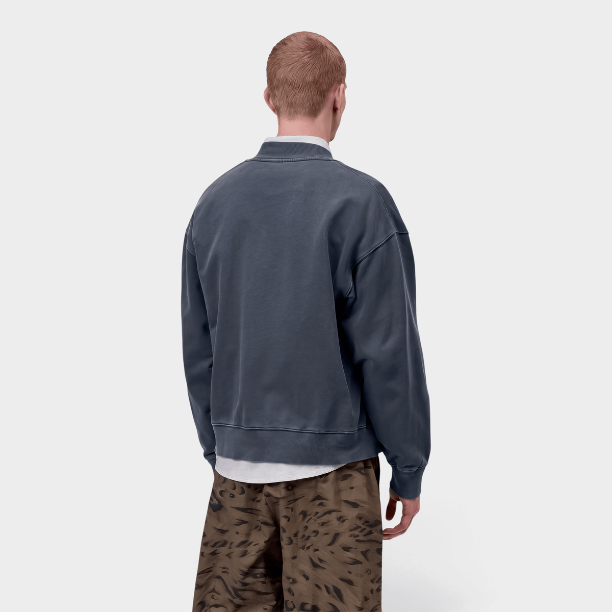 CARHARTT WIP - Carhartt Wip Bomber in felpa Longhand - Carbone/3 - Hubert Humangoods