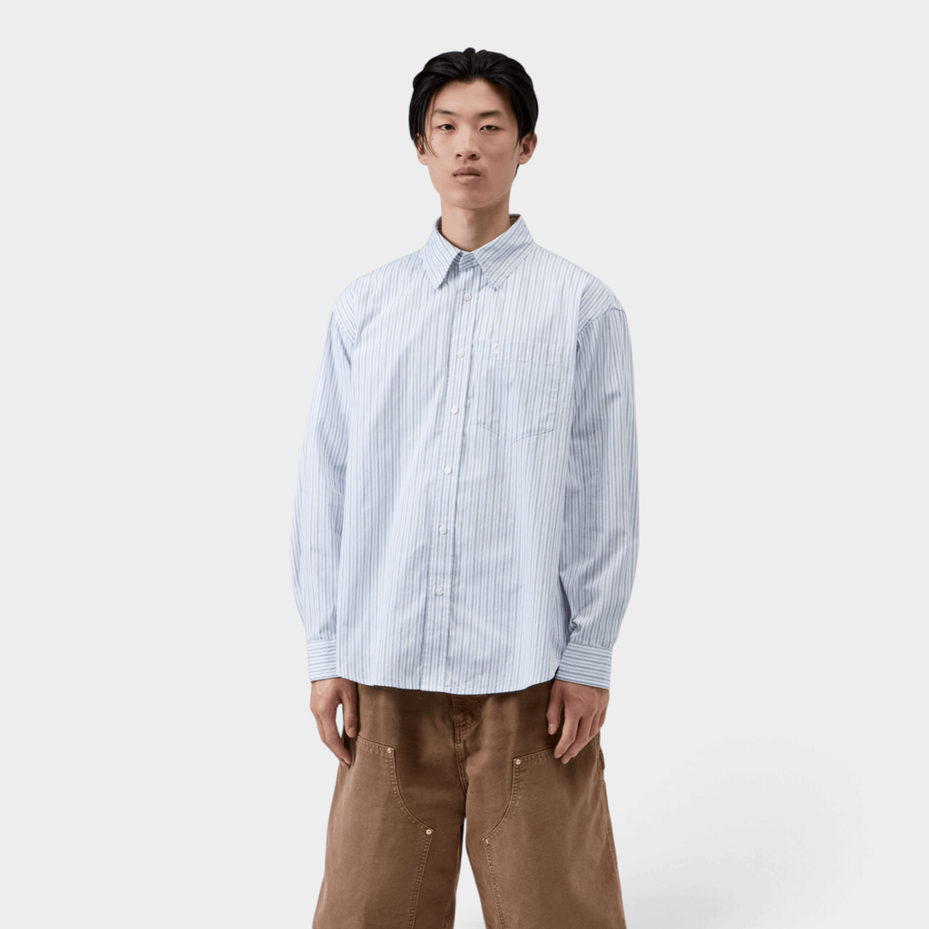 CARHARTT WIP - Carhartt Wip Camicia Keene a righe - Bianco e azzurro/2 - Hubert Humangoods