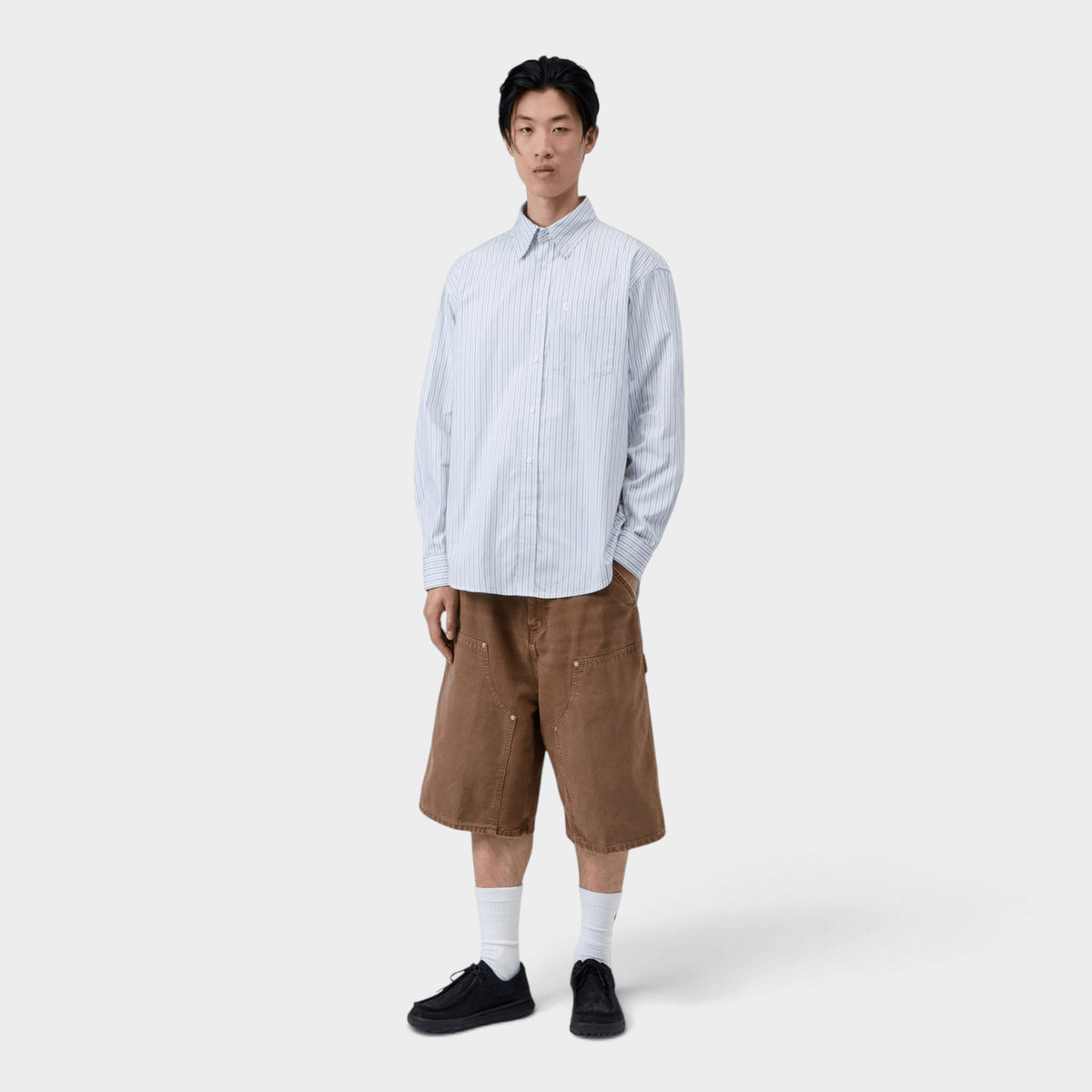 CARHARTT WIP - Carhartt Wip Camicia Keene a righe - Bianco e azzurro/3 - Hubert Humangoods