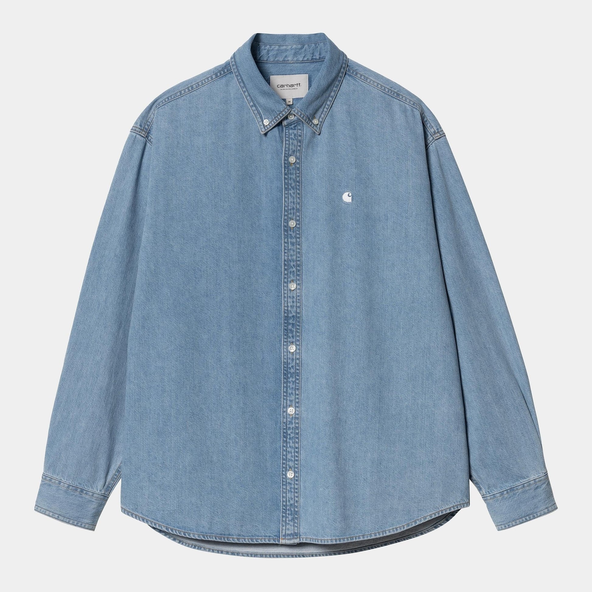 CARHARTT WIP Carhartt Wip Camicia Lucas in Denim - Blu Chiaro - Hubert Humangoods