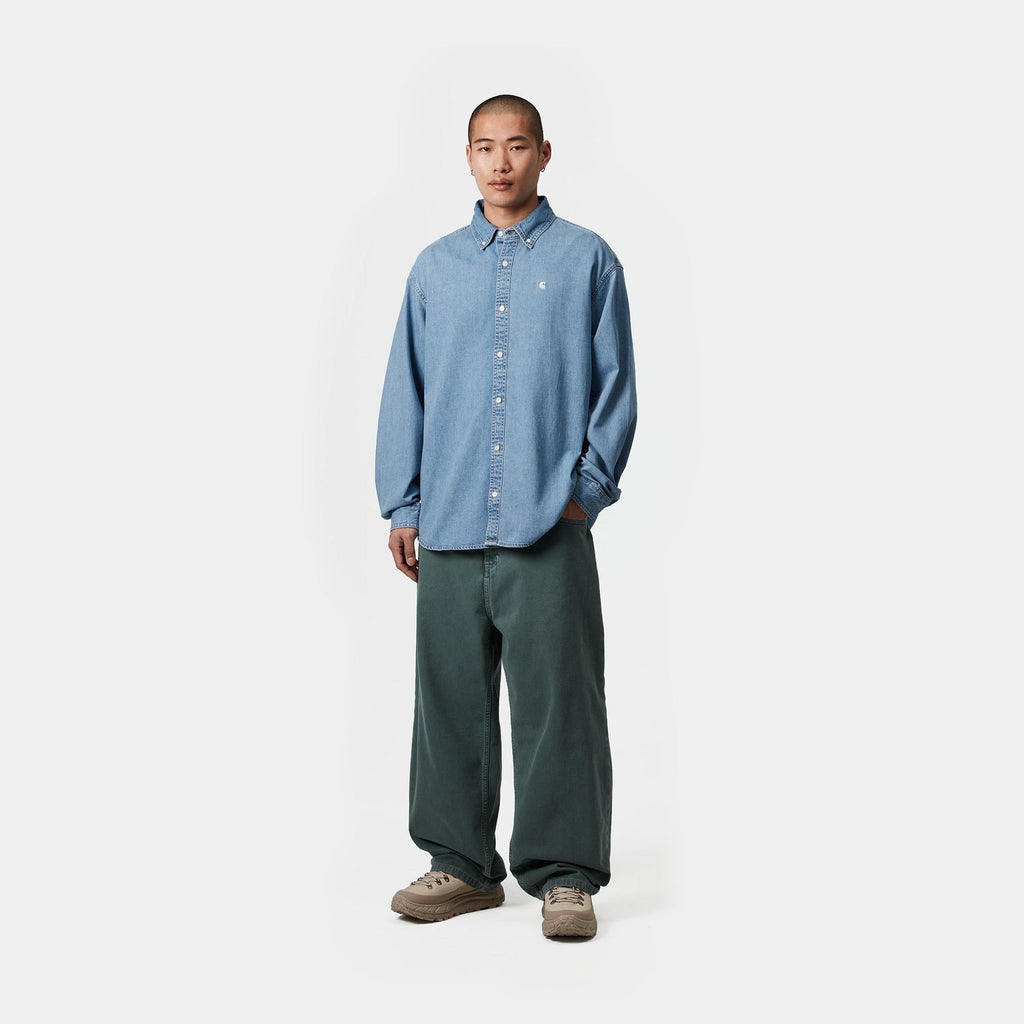 CARHARTT WIP Carhartt Wip Camicia Lucas in Denim - Blu Chiaro - Hubert Humangoods