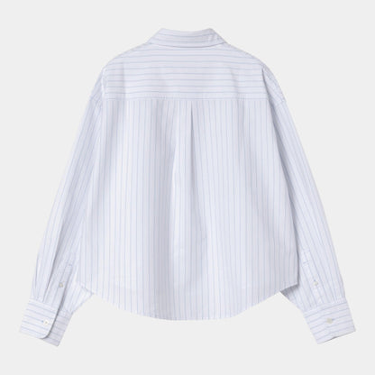CARHARTT WIP Carhartt Wip Camicia W' Cassel a righe - Bianco/Azzurro - Hubert Humangoods