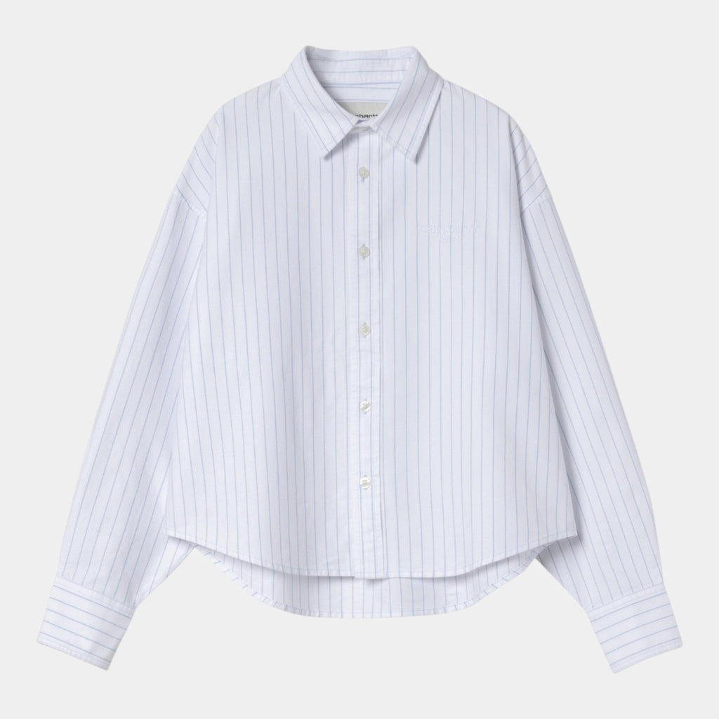 CARHARTT WIP Carhartt Wip Camicia W' Cassel a righe - Bianco/Azzurro - Hubert Humangoods