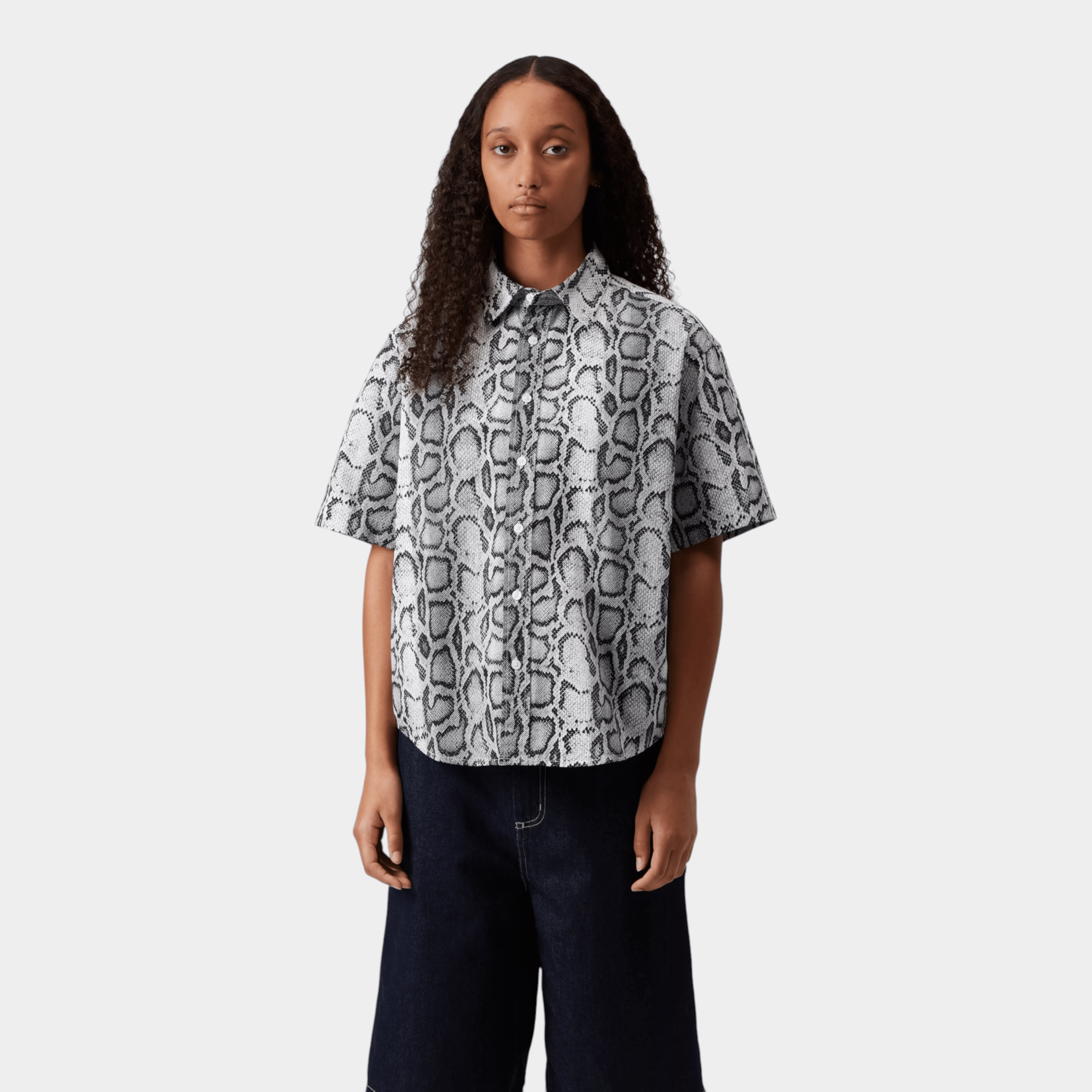 CARHARTT WIP - Carhartt Wip Camiciotto W' Snake camo - Bianco/Nero/3 - Hubert Humangoods