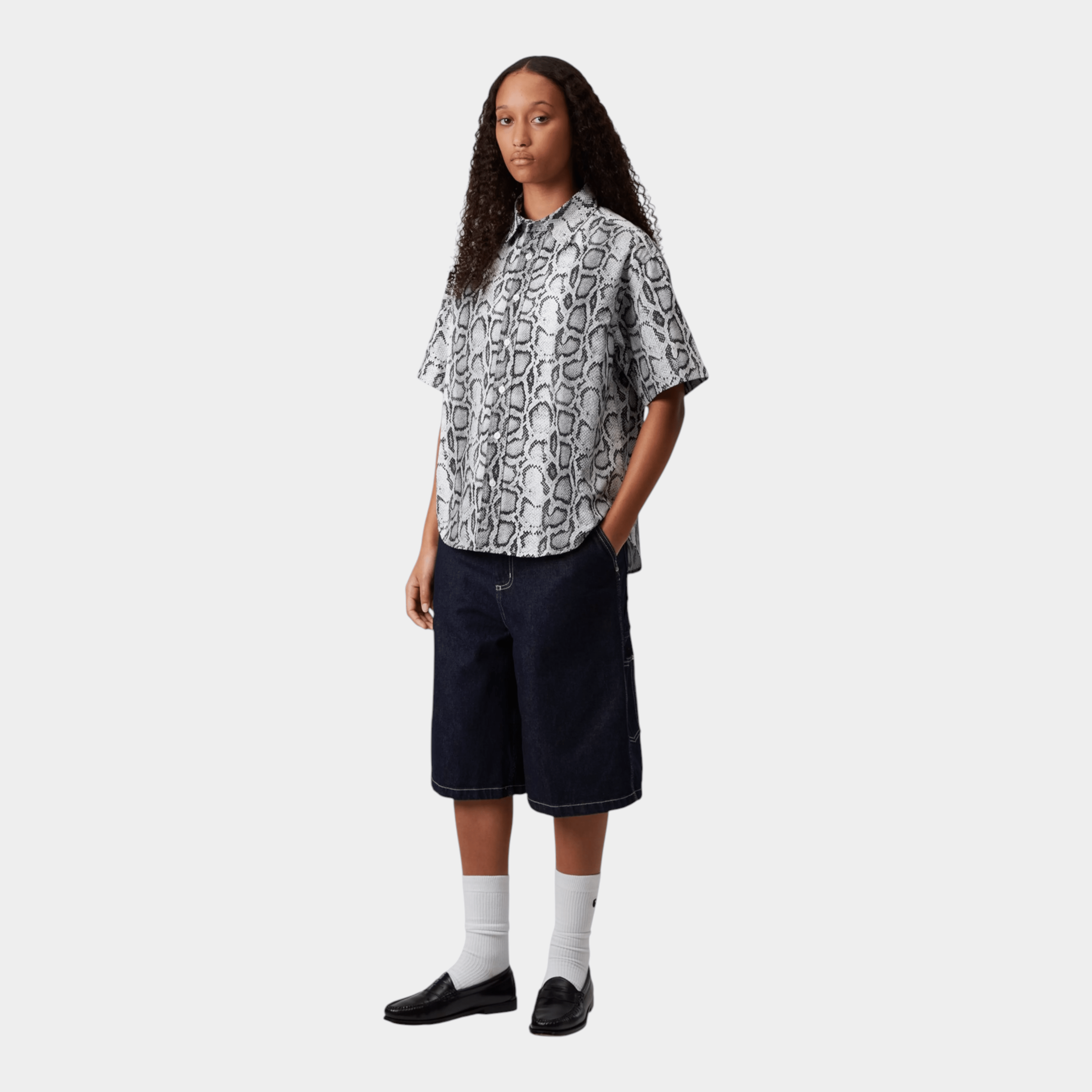 CARHARTT WIP - Carhartt Wip Camiciotto W' Snake camo - Bianco/Nero/2 - Hubert Humangoods