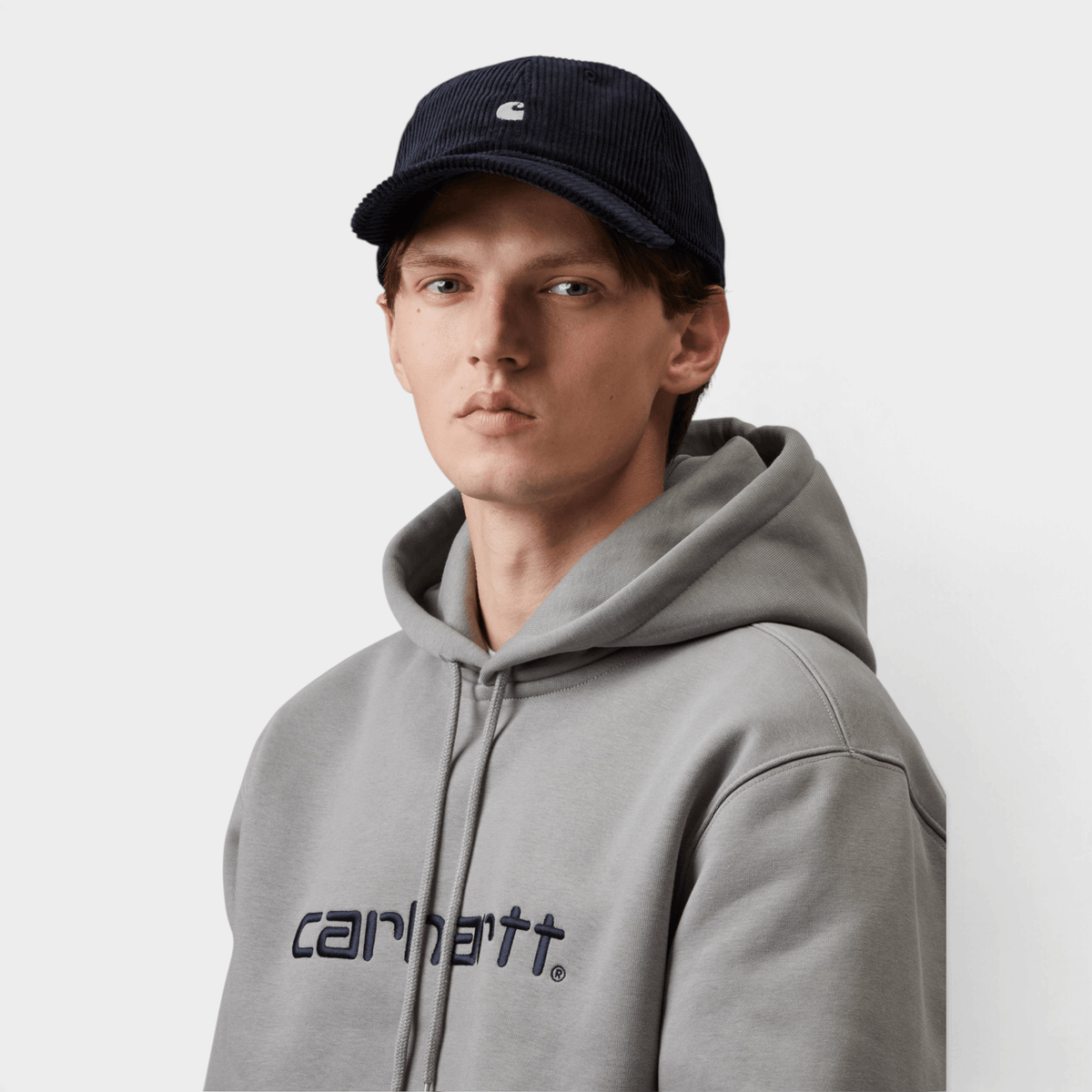 CARHARTT WIP - Carhartt Wip Cappello Harlem in velluto con visiera - Blu/2 - Hubert Humangoods
