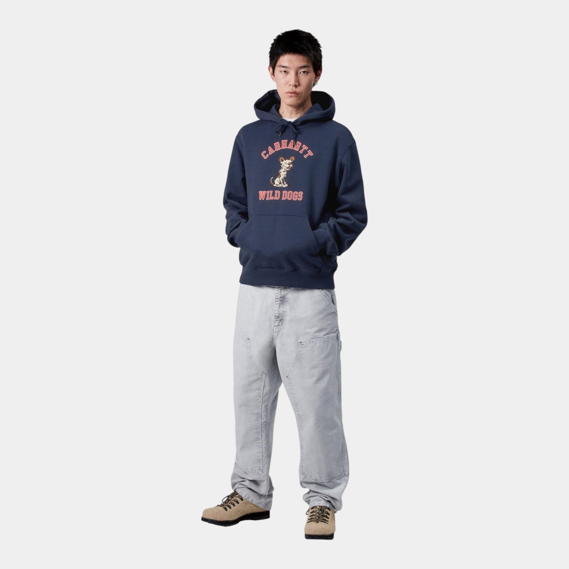 CARHARTT WIP Carhartt Wip Felpa con cappuccio Wild Dog - Blu - Hubert Humangoods