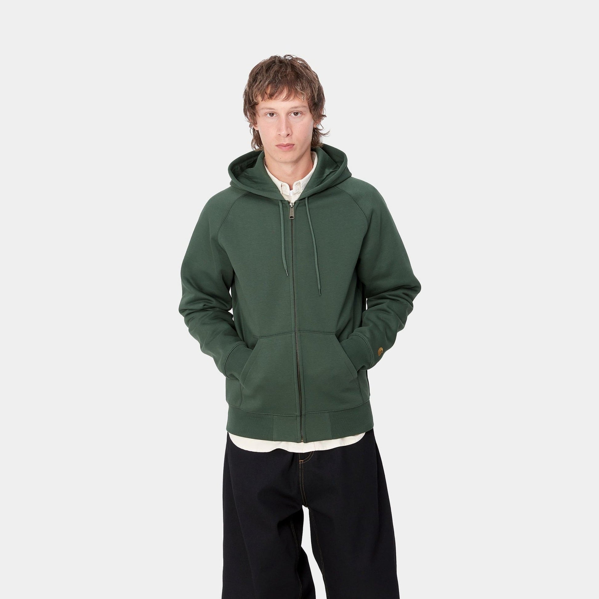 CARHARTT WIP Carhartt Wip Felpa con zip e cappuccio Chase - Verde - Hubert Humangoods