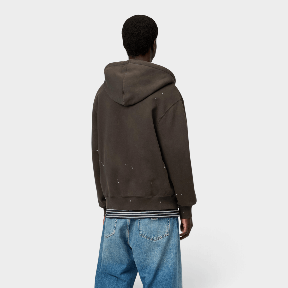 CARHARTT WIP - Carhartt Wip Felpa con zip e cappuccio effetto splatter - Tabacco/4 - Hubert Humangoods