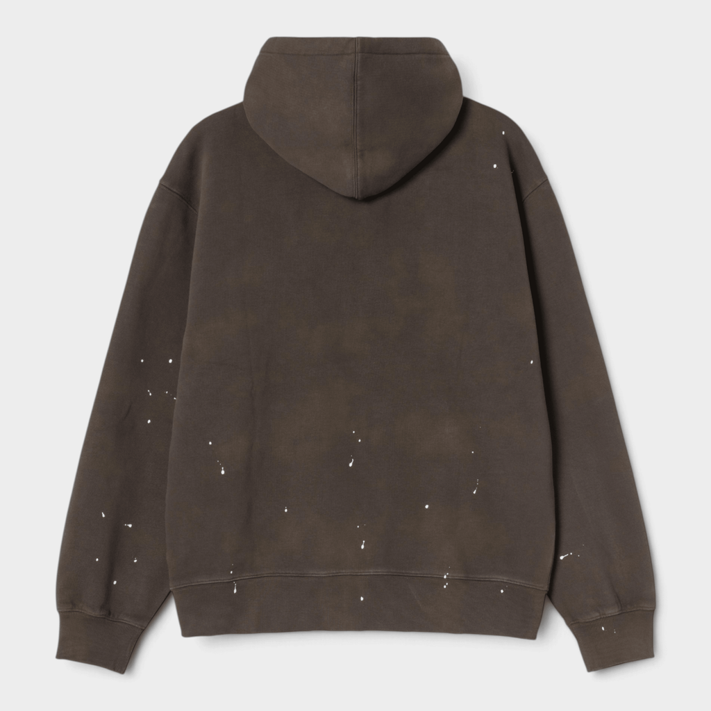 CARHARTT WIP - Carhartt Wip Felpa con zip e cappuccio effetto splatter - Tabacco/6 - Hubert Humangoods