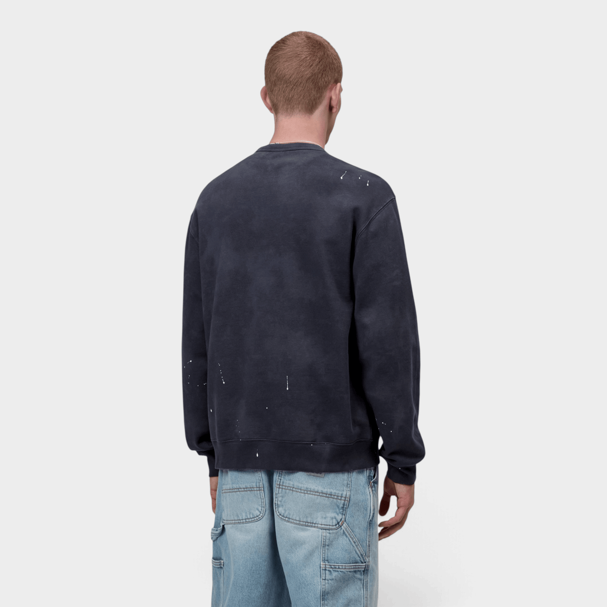 CARHARTT WIP - Carhartt Wip Felpa girocollo effetto splatter - Blu/3 - Hubert Humangoods