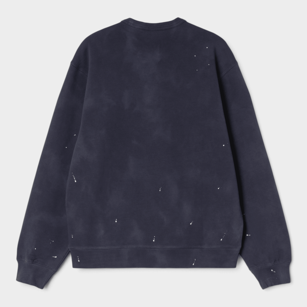 CARHARTT WIP - Carhartt Wip Felpa girocollo effetto splatter - Blu/5 - Hubert Humangoods