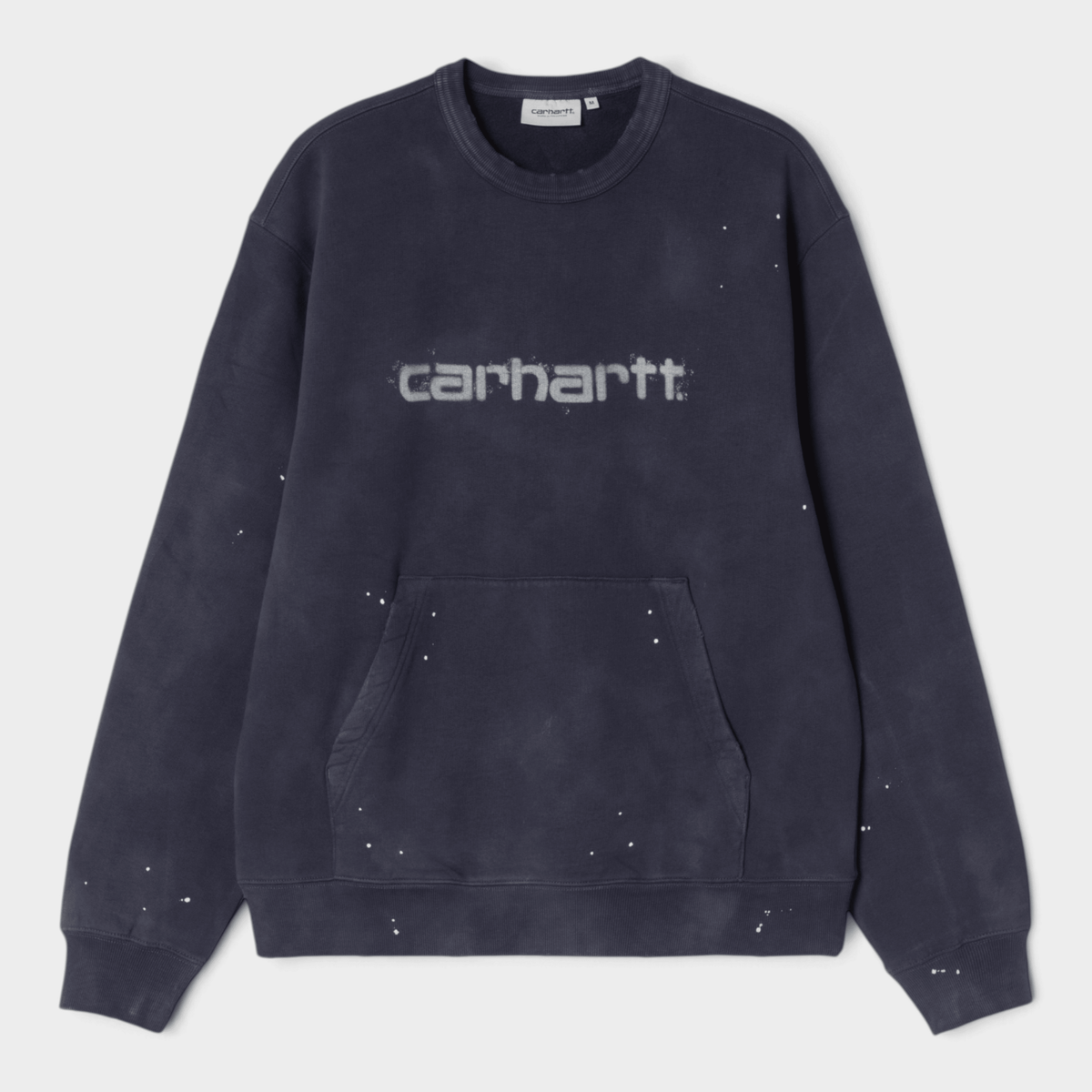 CARHARTT WIP - Carhartt Wip Felpa girocollo effetto splatter - Blu/1 - Hubert Humangoods