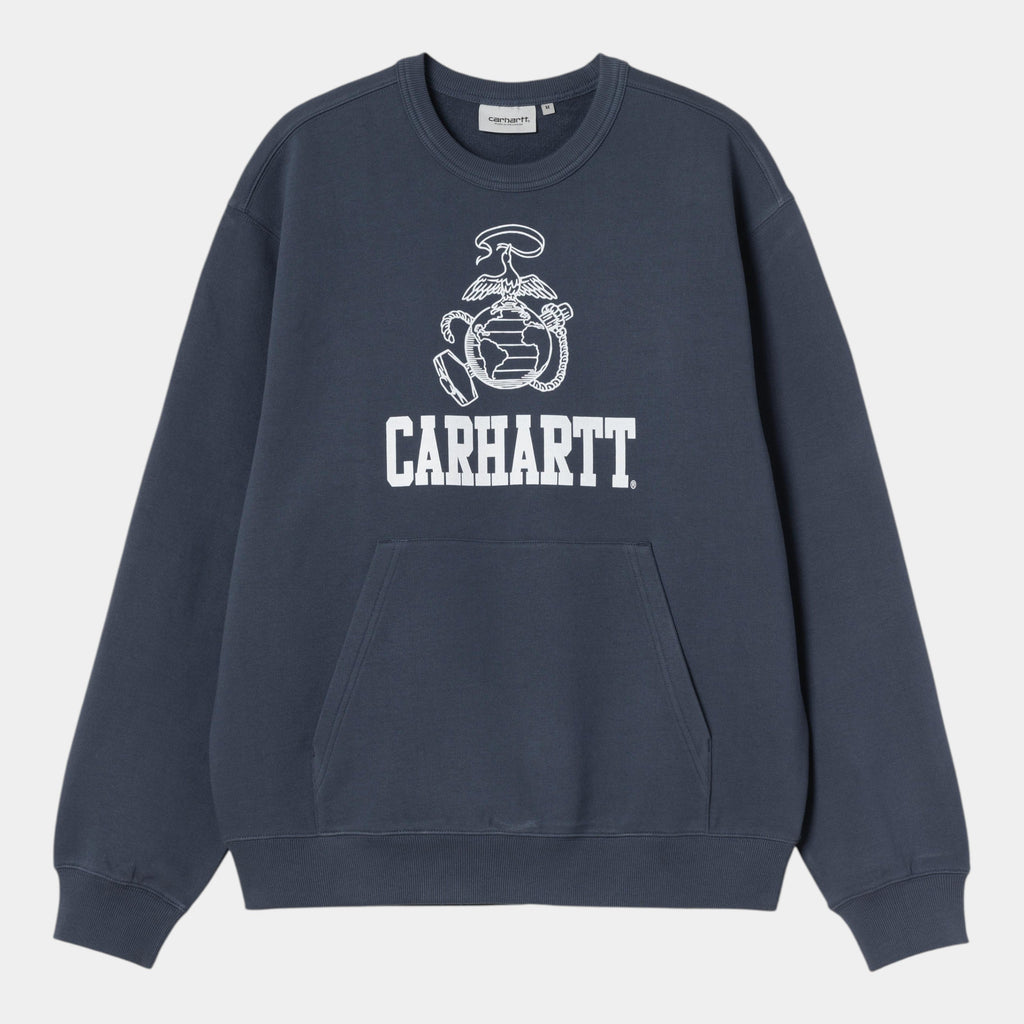 CARHARTT WIP - Carhartt Wip Felpa girocollo Pond Corps - Blu/1 - Hubert Humangoods