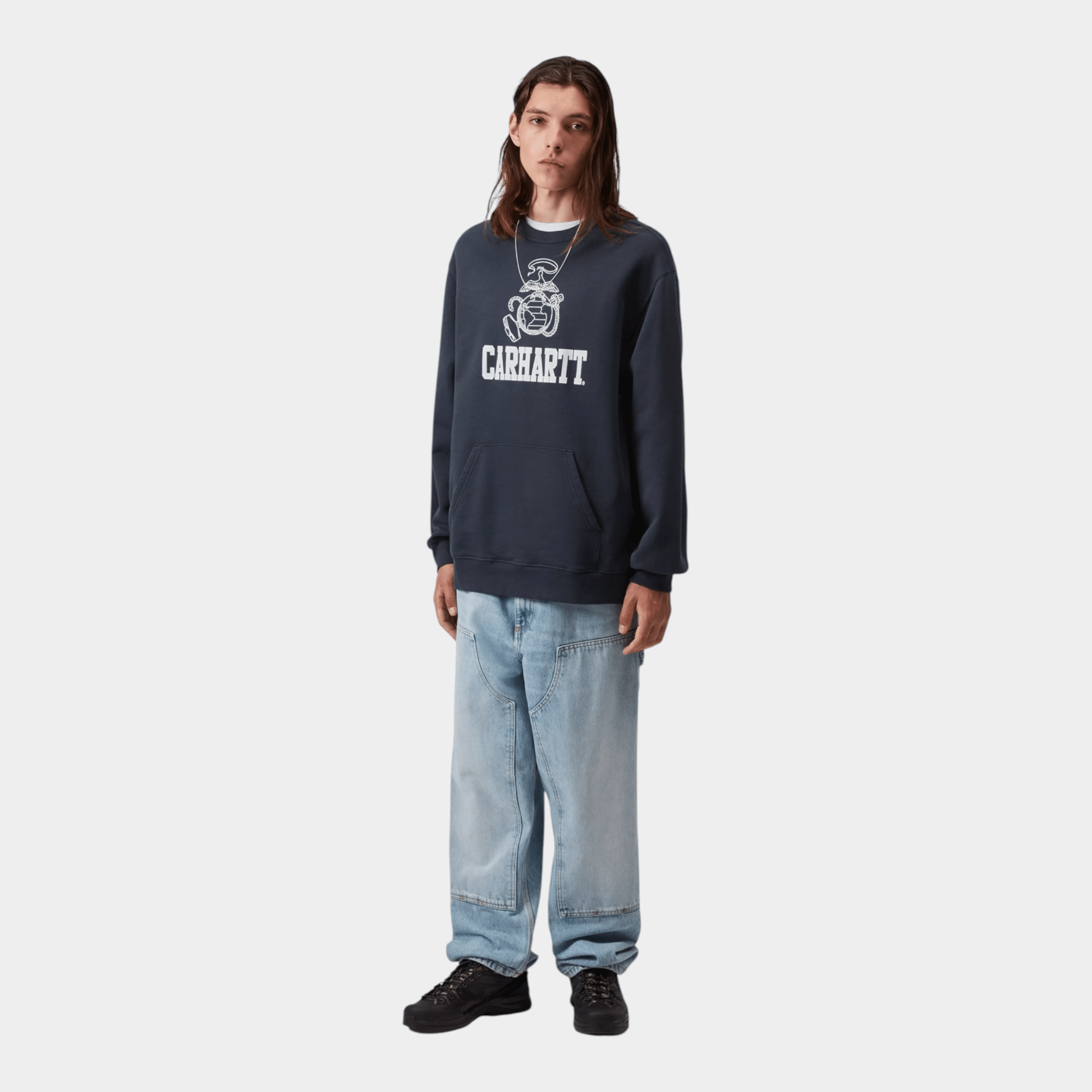 CARHARTT WIP - Carhartt Wip Felpa girocollo Pond Corps - Blu/4 - Hubert Humangoods