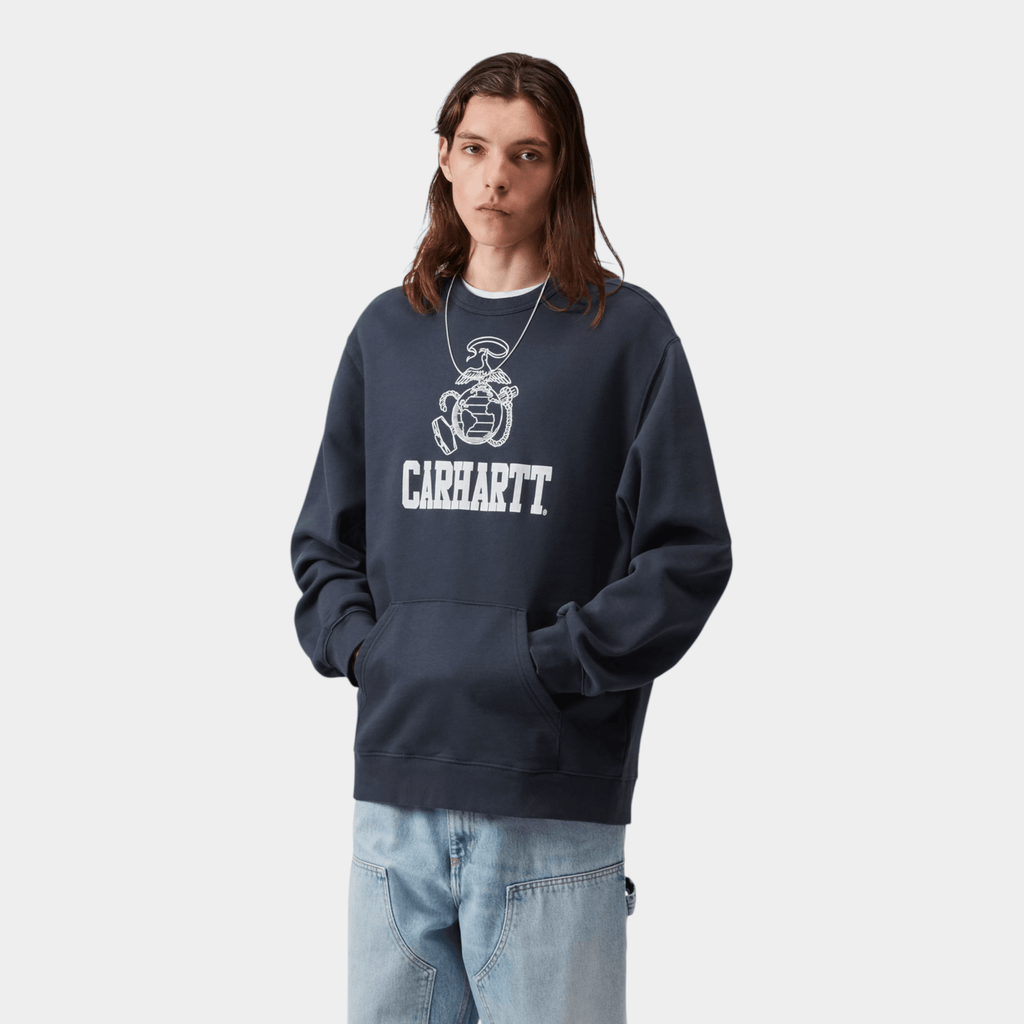 CARHARTT WIP - Carhartt Wip Felpa girocollo Pond Corps - Blu/2 - Hubert Humangoods