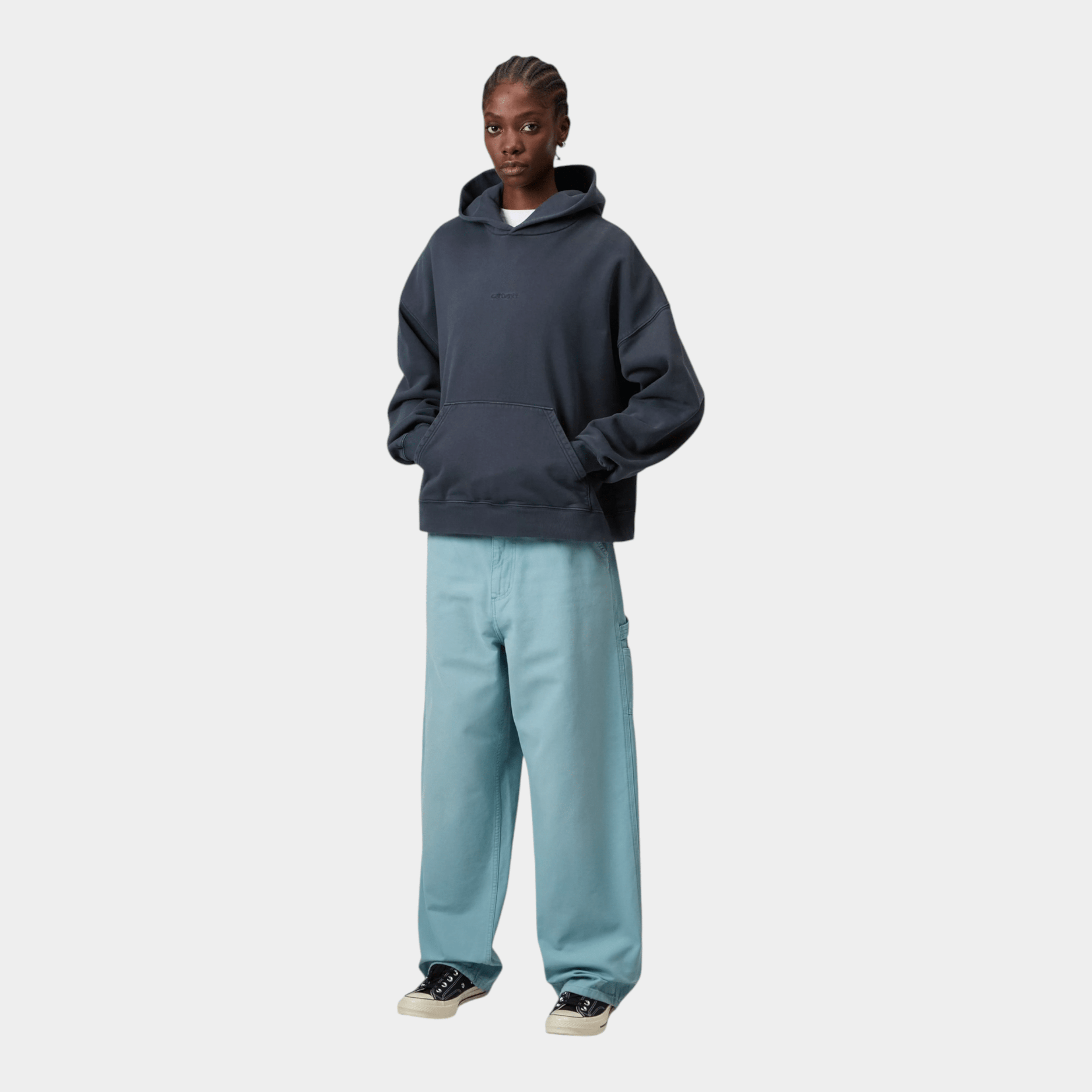 CARHARTT WIP - Carhartt Wip Felpa W' Benton con cappuccio - Carbone/4 - Hubert Humangoods