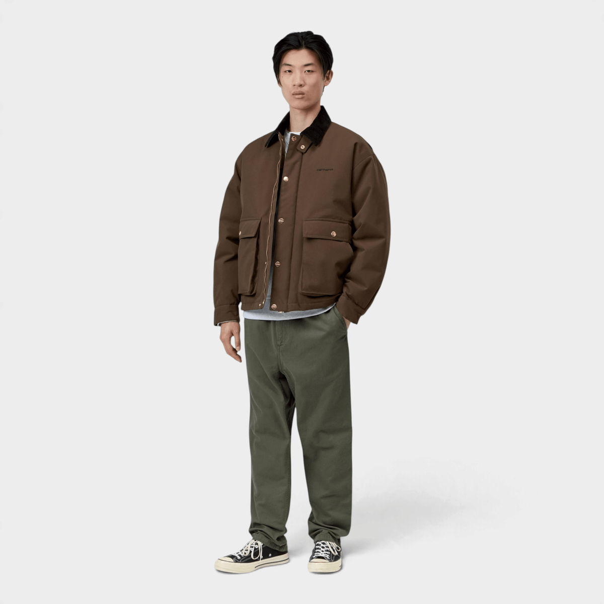 CARHARTT WIP - Carhartt Wip Giacca Quentin in cotone idrorepellente - Tabacco/3 - Hubert Humangoods