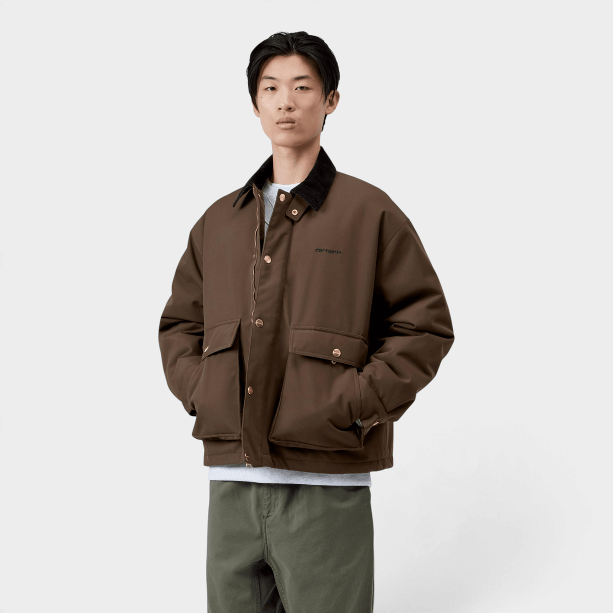CARHARTT WIP - Carhartt Wip Giacca Quentin in cotone idrorepellente - Tabacco/2 - Hubert Humangoods